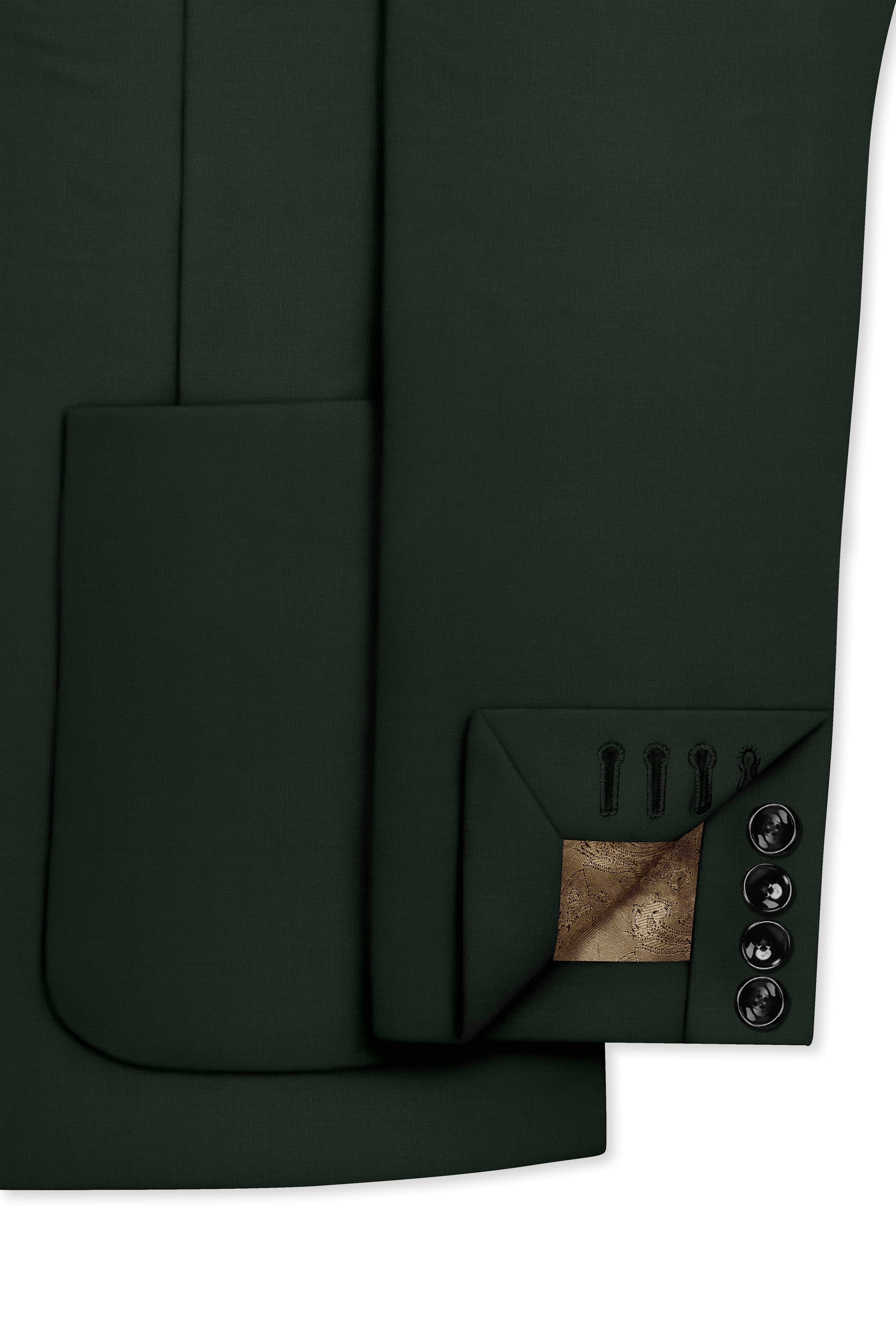 Virenza-Rangoon Green Solid Premium Cotton Single Breasted Sports Blazer