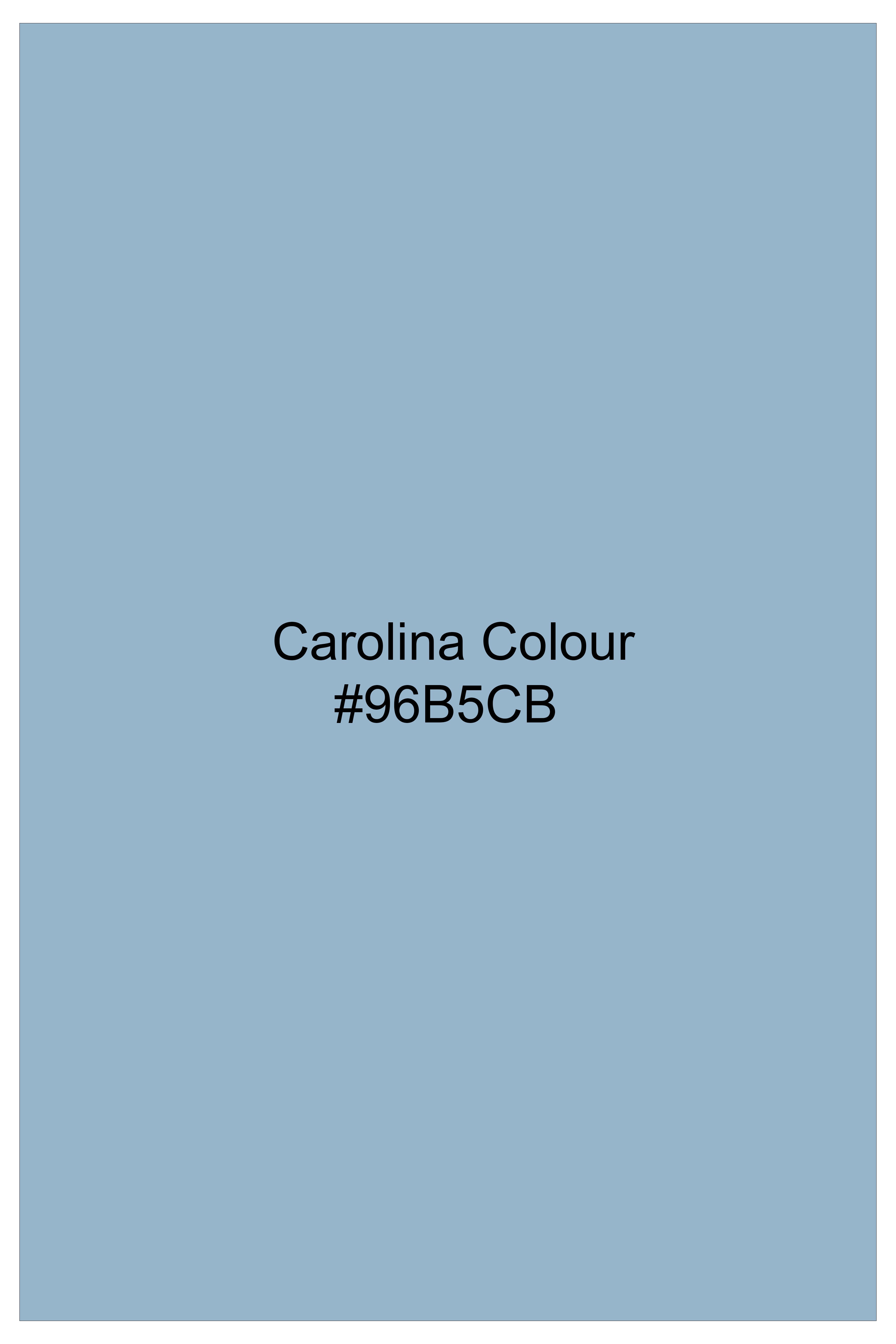 Azurora-Carolina Blue Thread and Sequin Embroidered Designer Peak Lapel Tuxedo Blazer