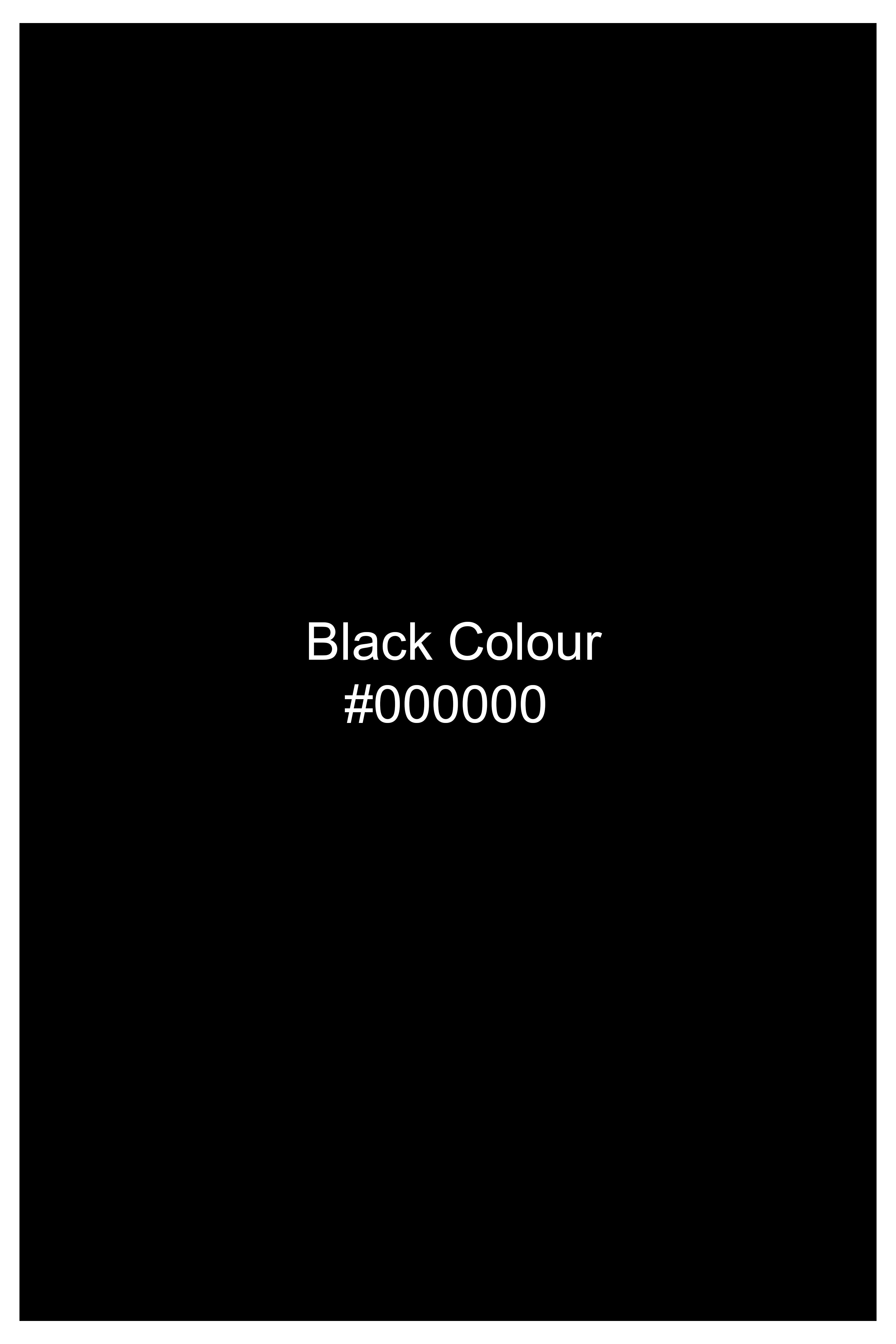 Kuro-Japanese Black 4-Way Stretch Wrinkle-Free Fluid Drape Fabric Bandhgala Blazer