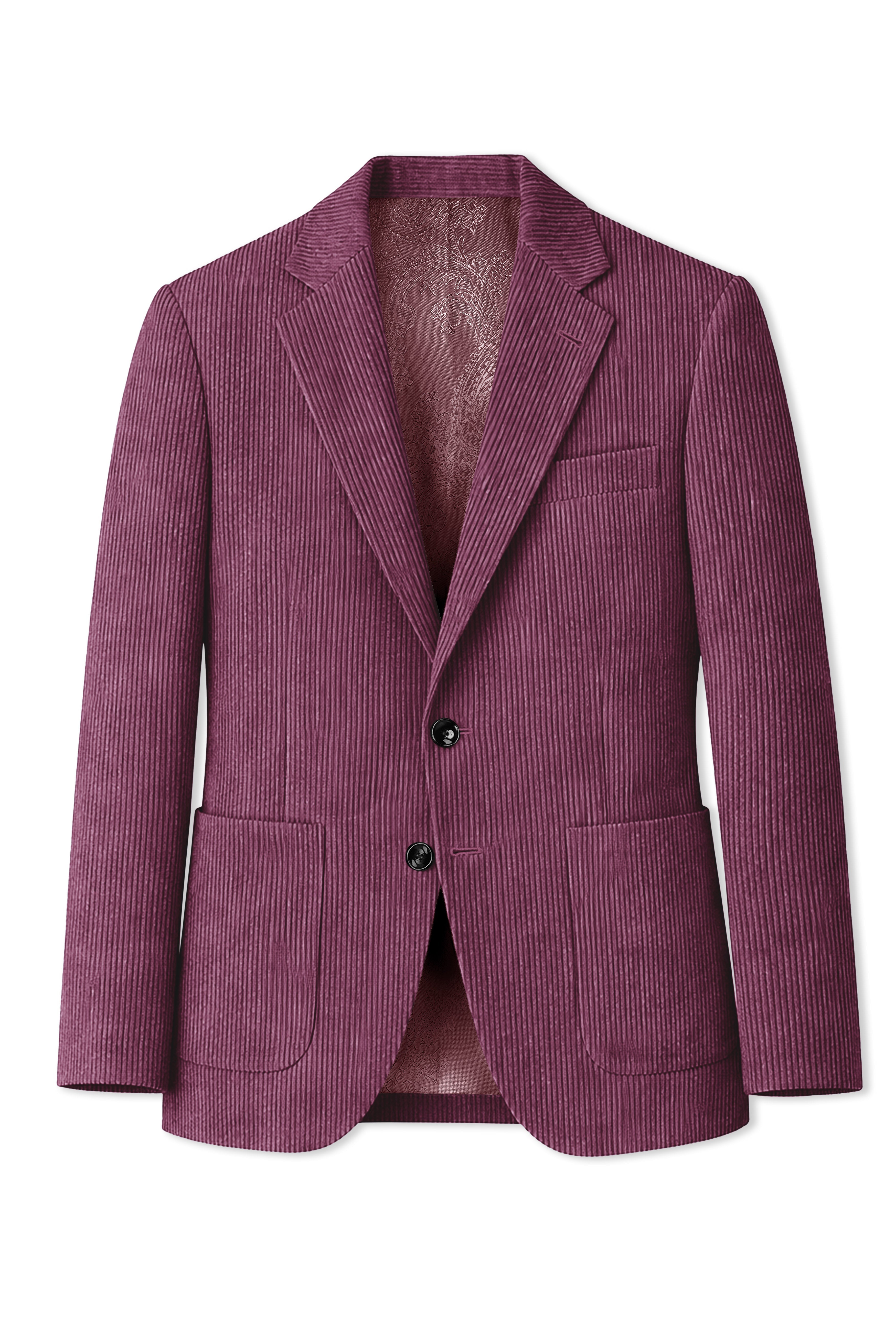 Roselux-Cosmic Pink Corduroy Premium Single Breasted Sports Blazer