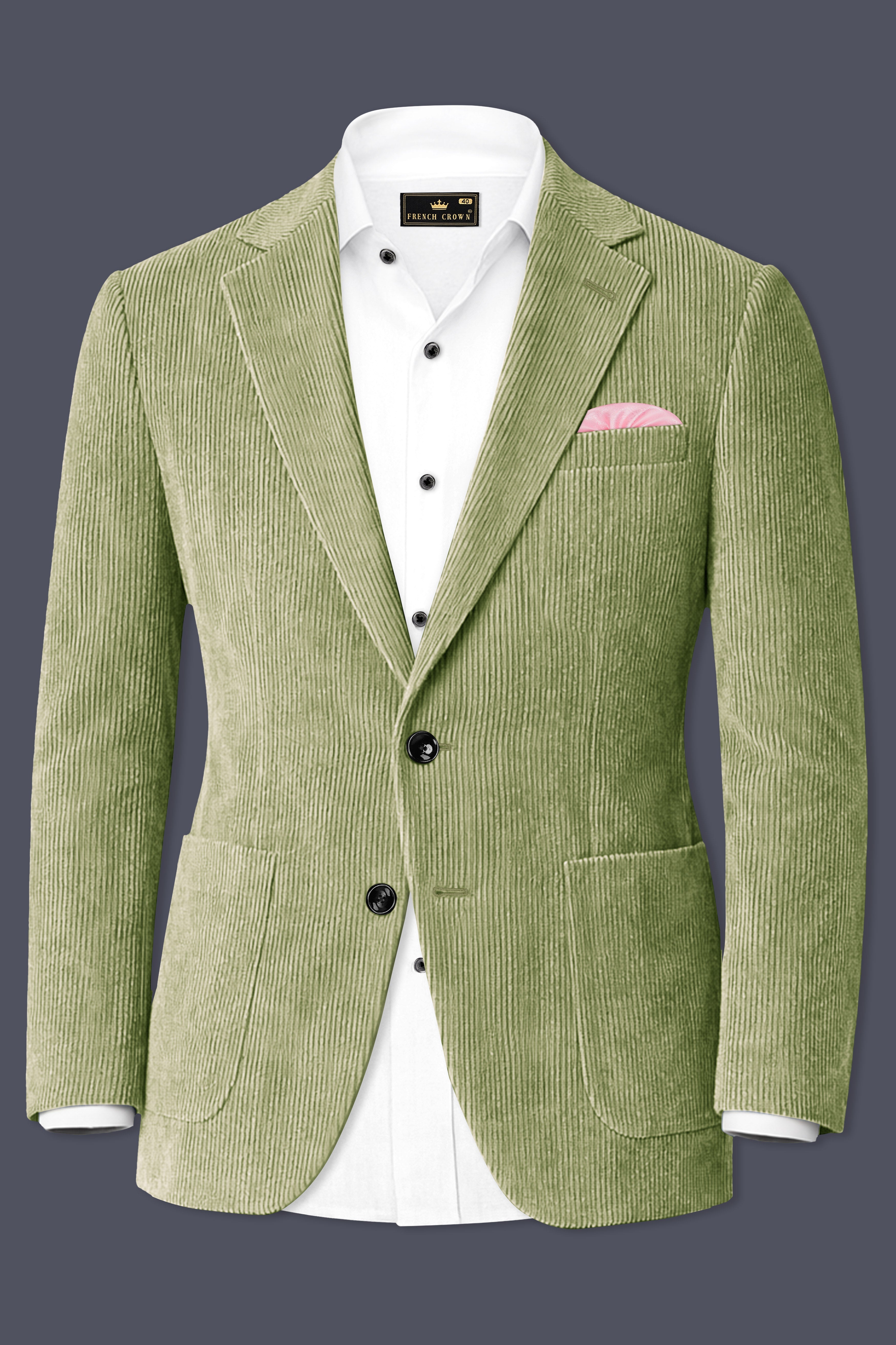 Aurethist-Thistle Green Corduroy Premium Single Breasted Sports Blazer