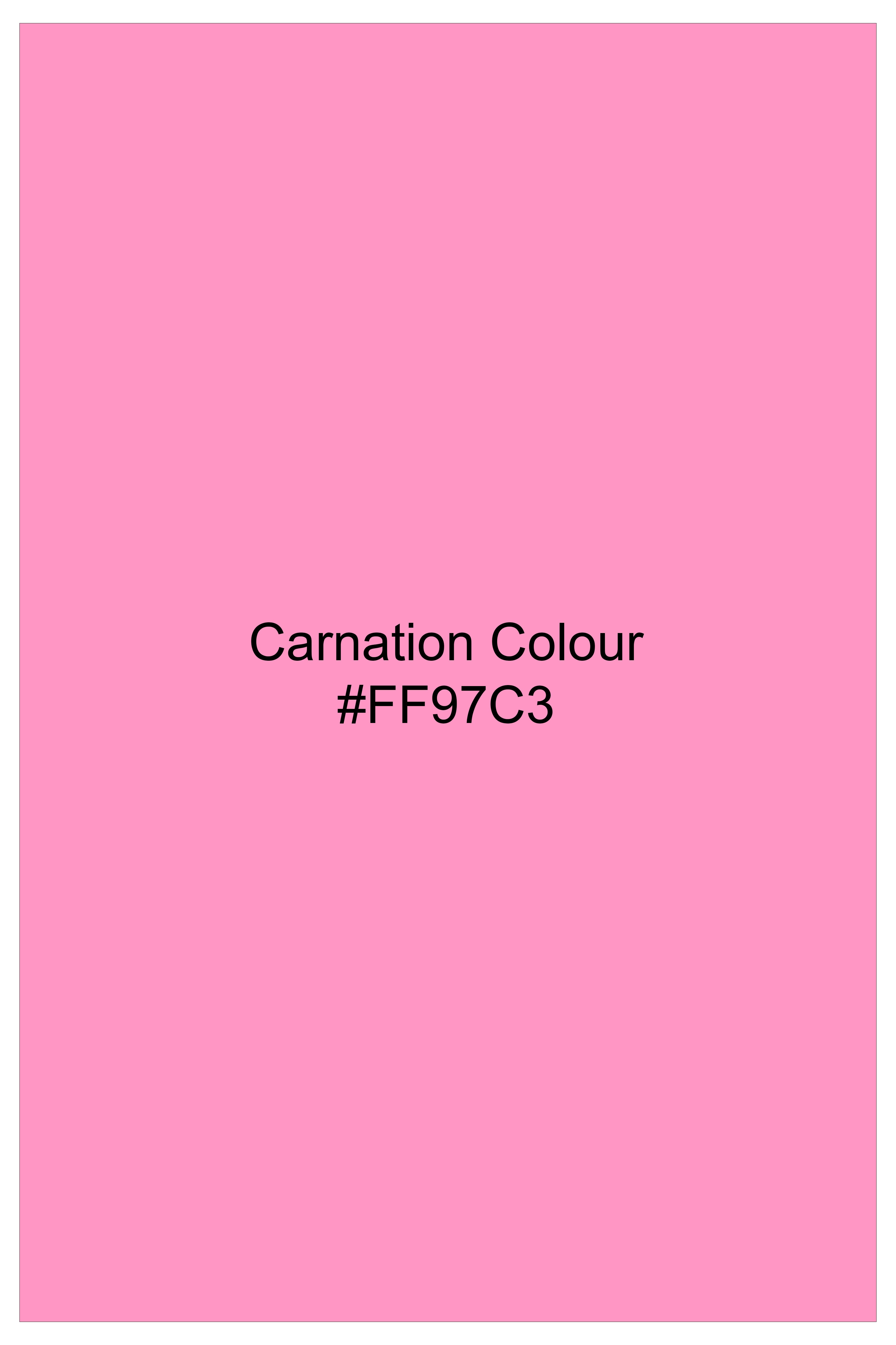 Regalis-Carnation Pink Velvet Peak Lapel Tuxedo Blazer