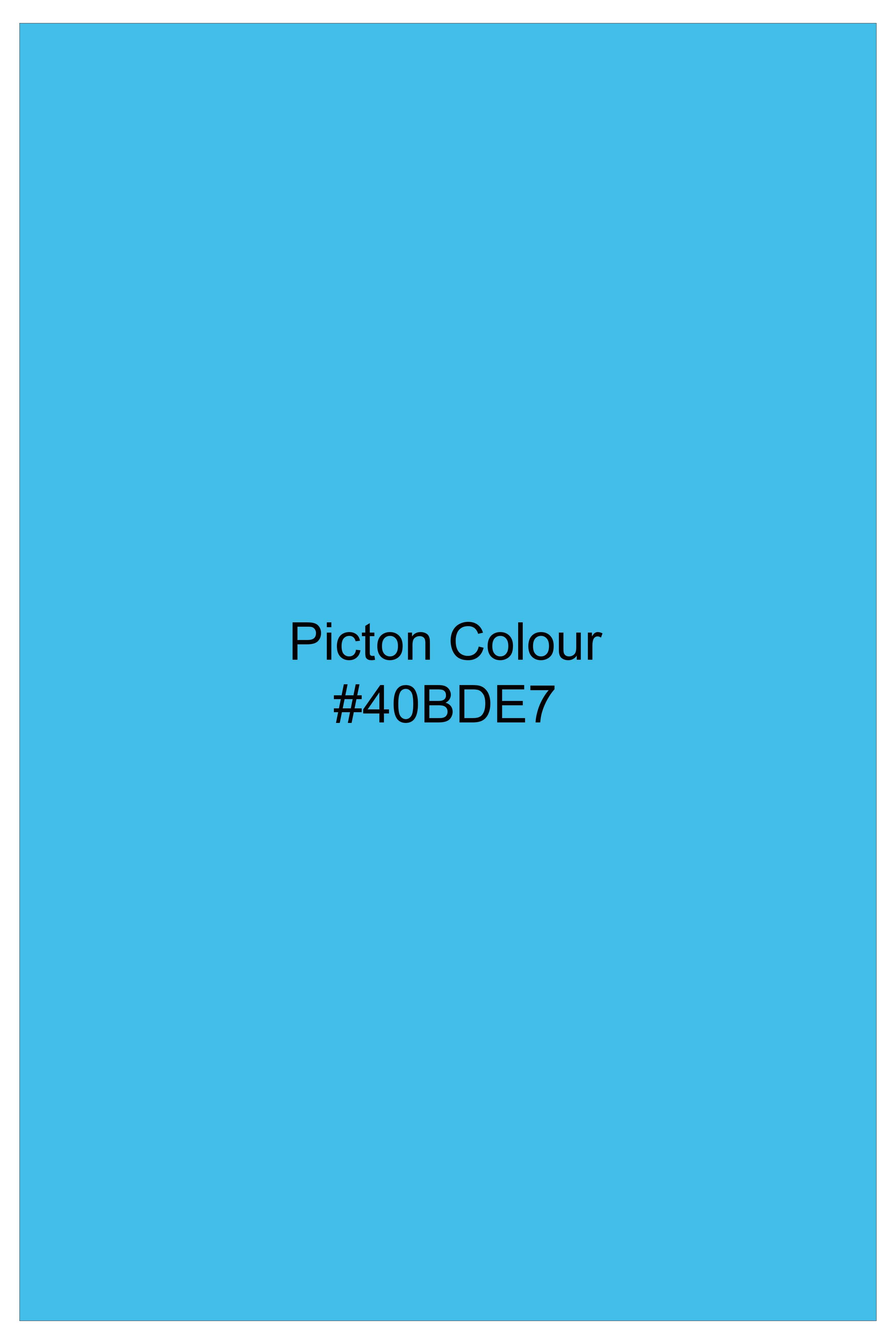 Azurion-Picton Blue Velvet Peak Lapel Tuxedo Blazer