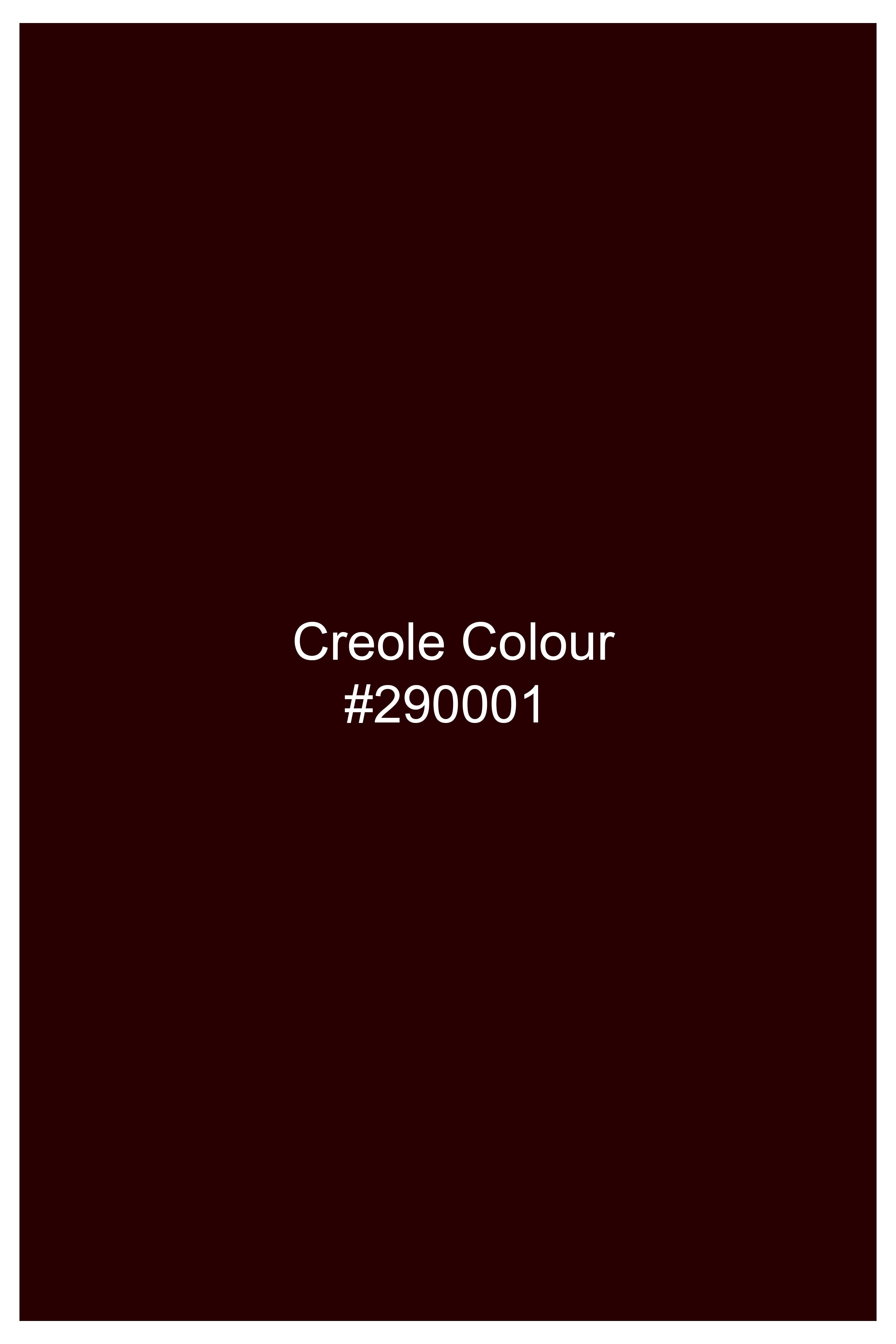Heritage-Creole Maroon Velvet Peak Lapel Tuxedo Blazer