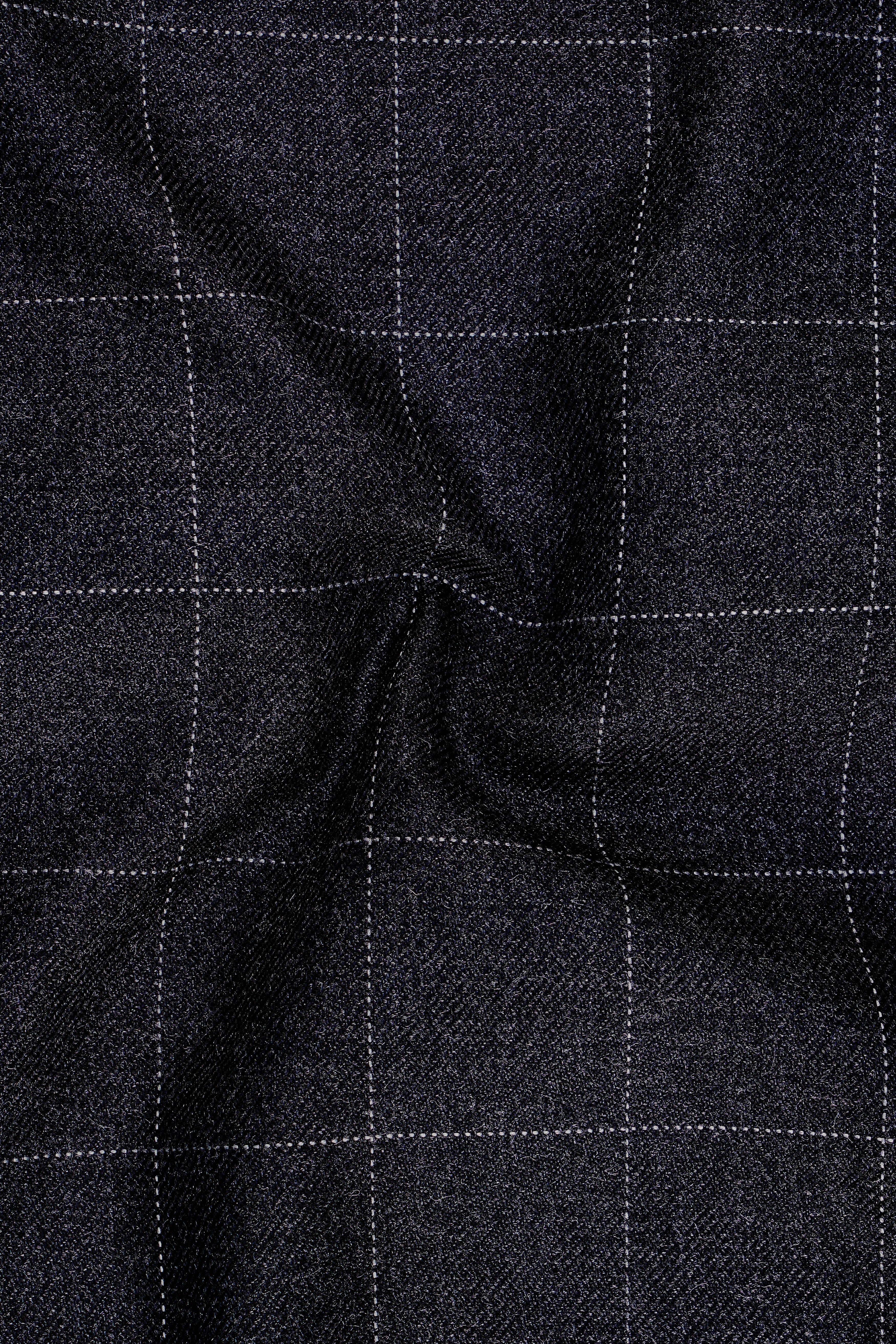 Fenrir-Shark Gray windowpane Tweed Single Breasted Sports Blazers