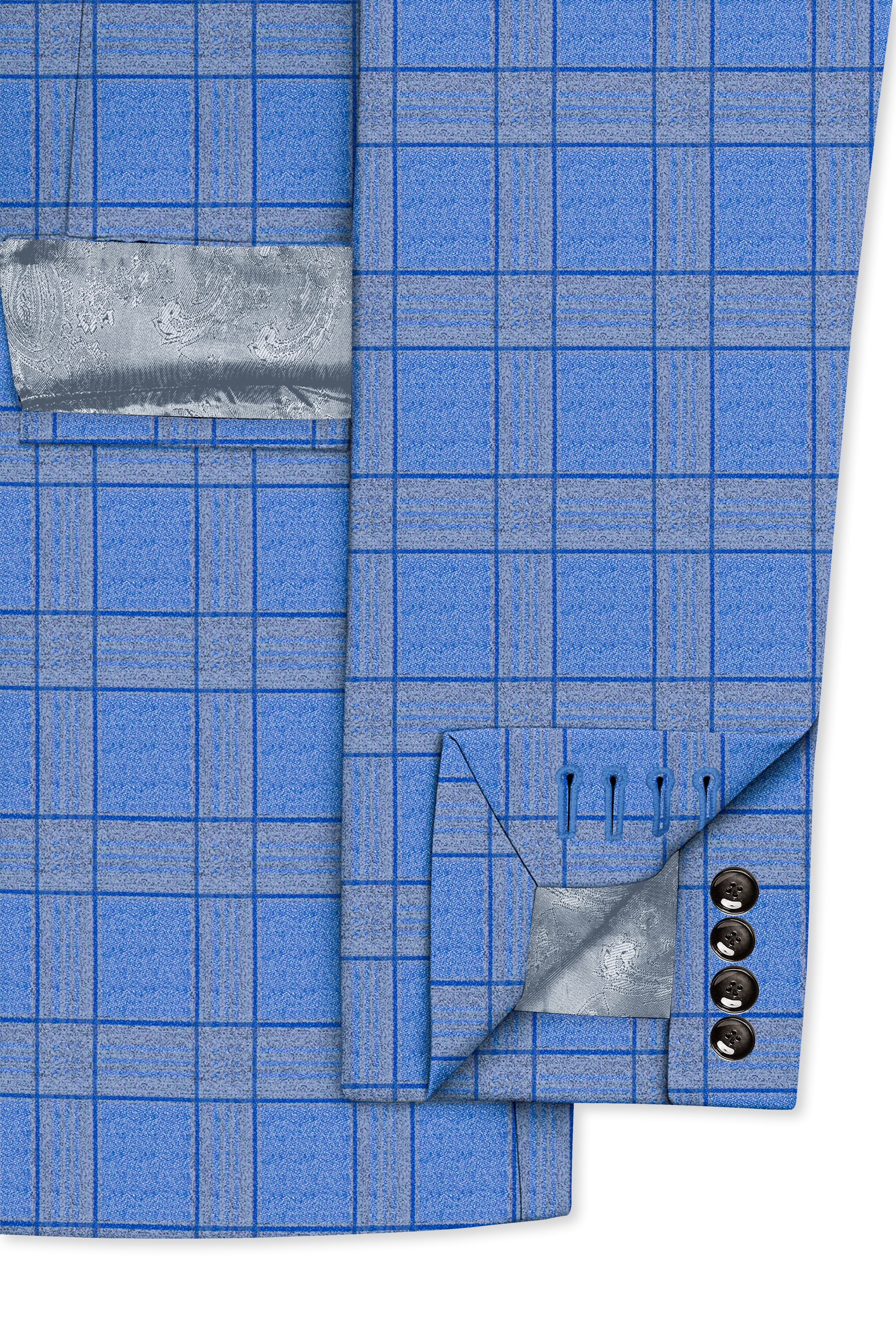 Mariner-Danube Blue Wool Blend Double Breasted Blazer