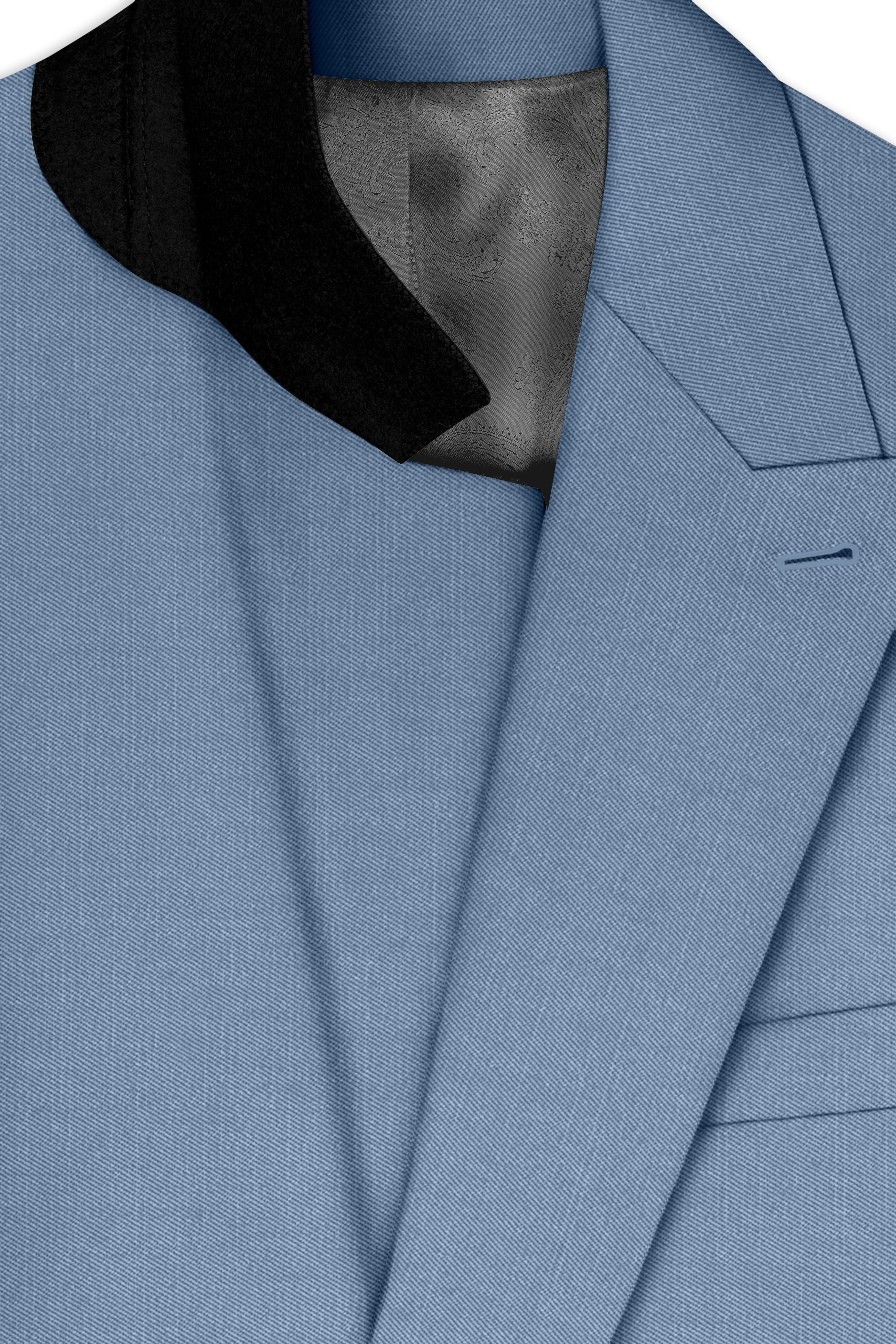 Celestor-Lynch Blue Wool Rich Slight Stretch Double Breasted Blazer