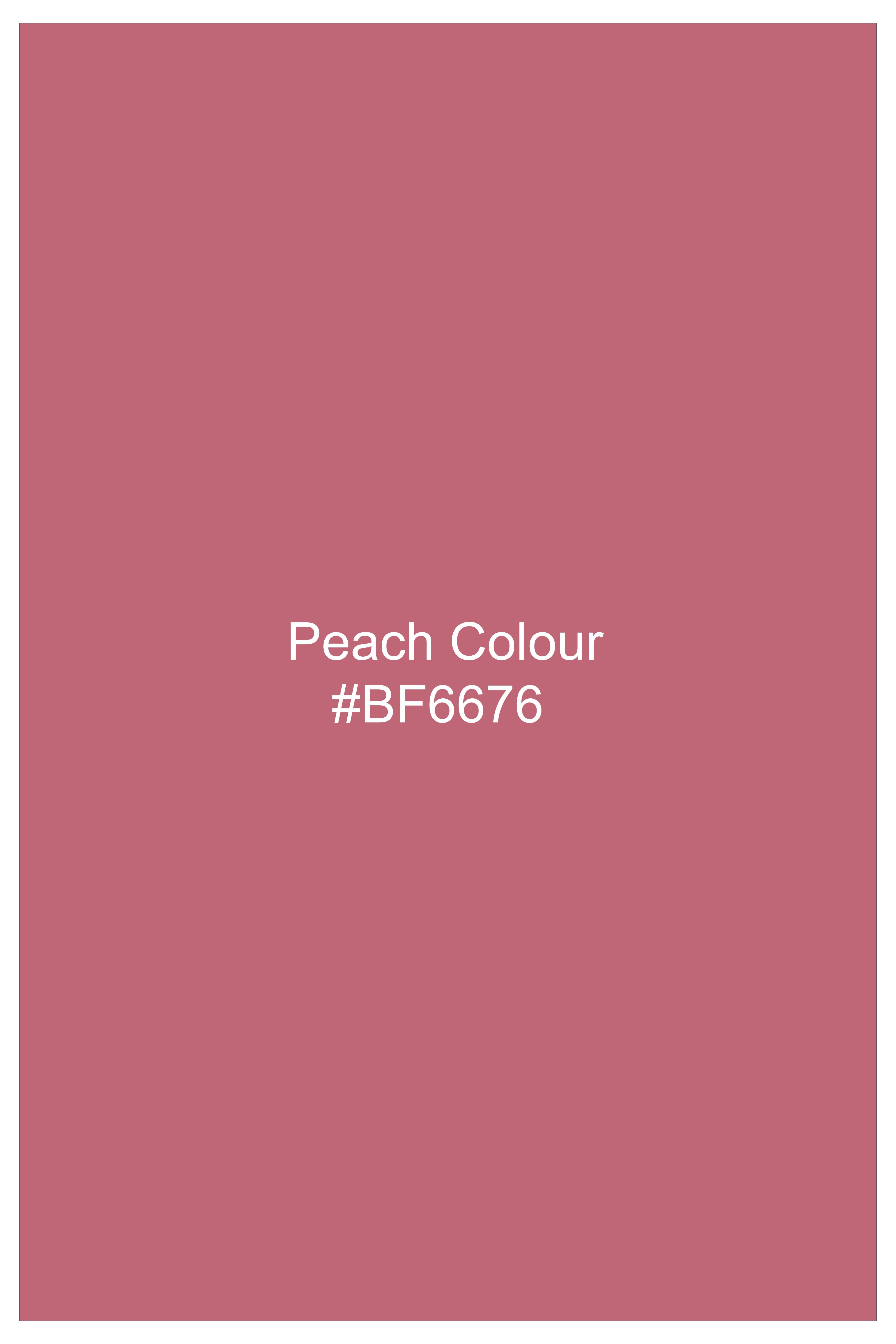 Soleil-Peach Wool Rich Slight Stretch Double Breasted Blazer