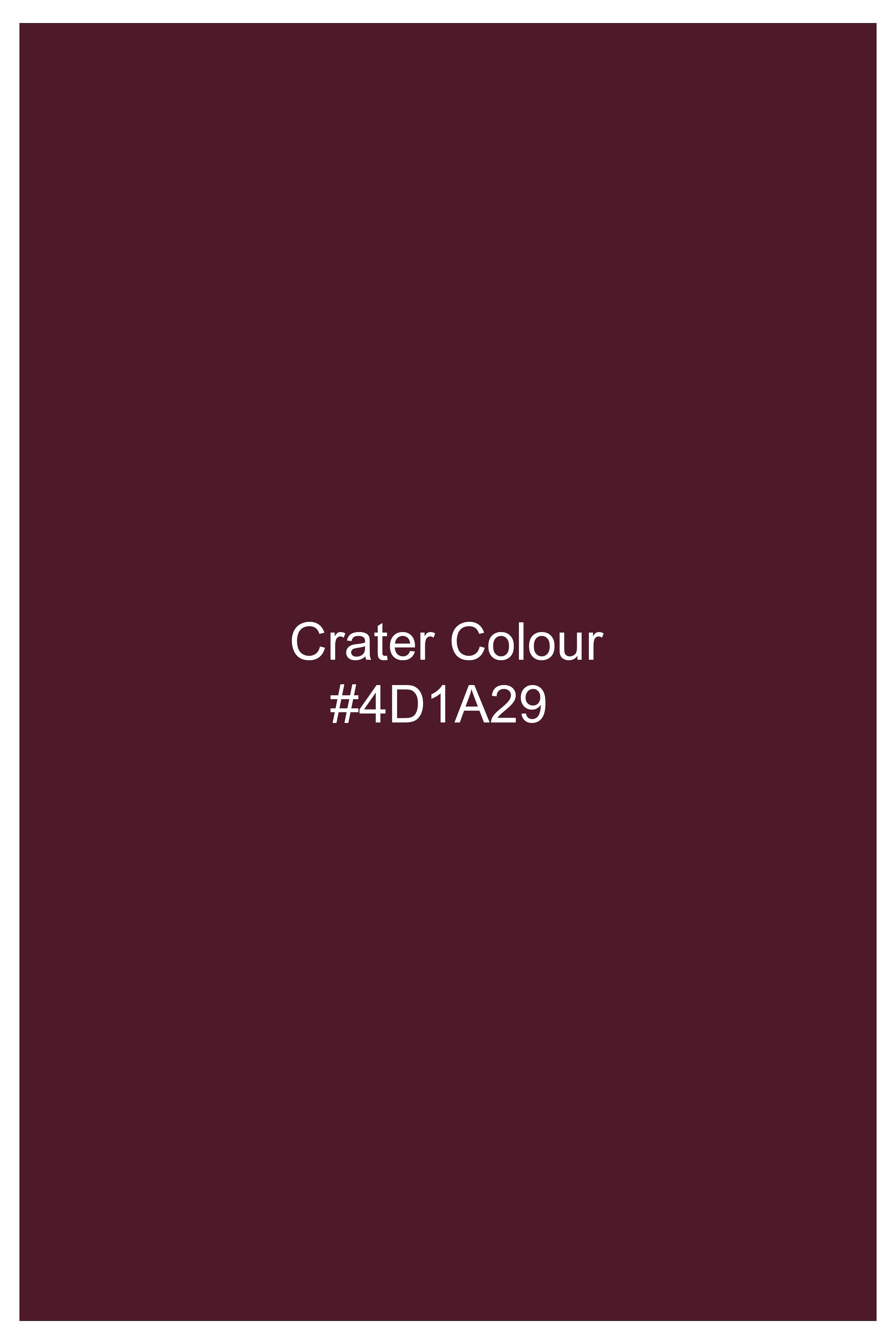 Imperial-Crater Maroon Diamond Textured Wool Rich Slight Stretch Single Breasted Blazer