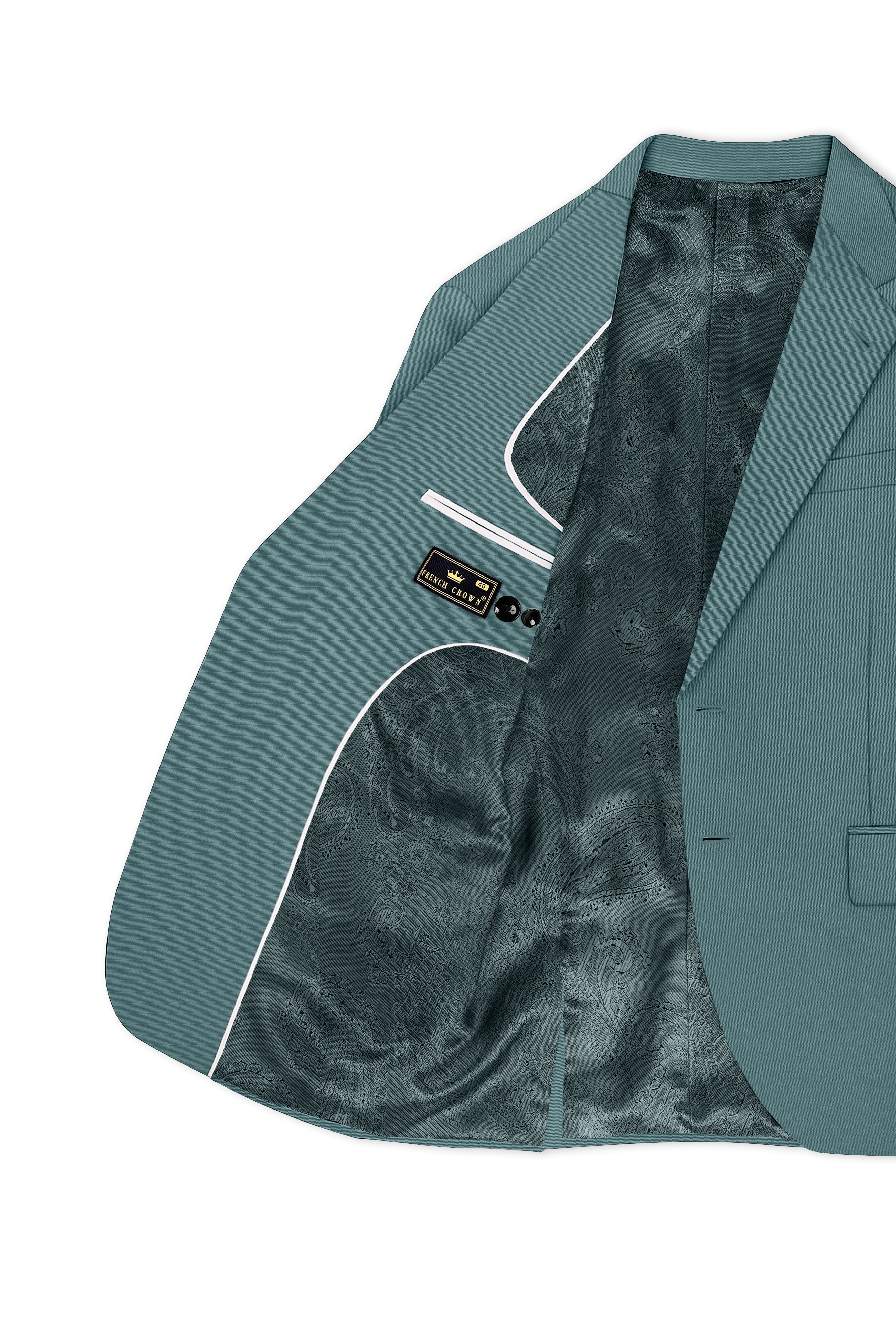 Emerald-Beetle Green Slight Stretch Subtle Sheen Poly-Viscose Single Breasted Blazer