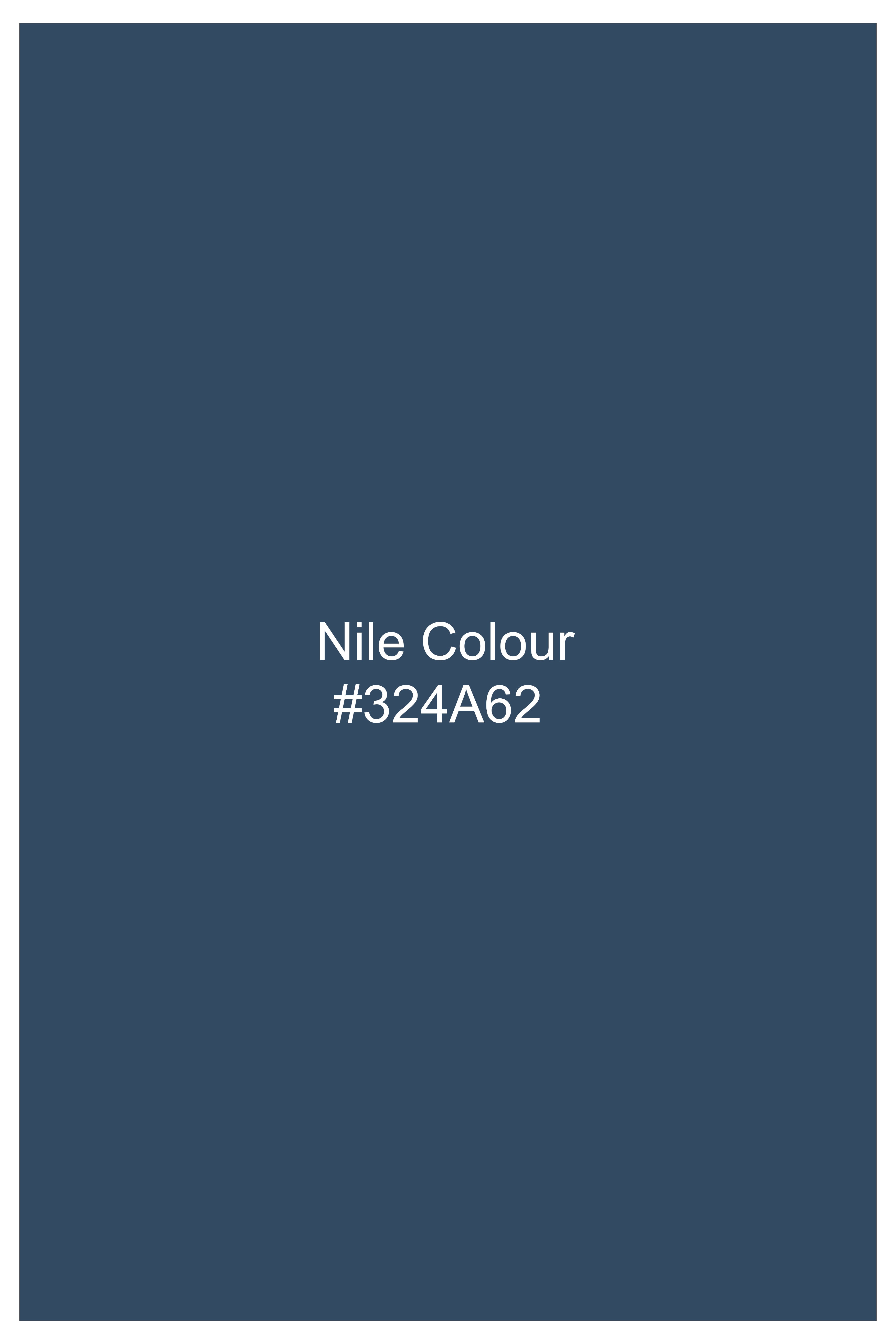 Azure-Nile Blue Slight Stretch Subtle Sheen Poly-Viscose Double Breasted Blazer