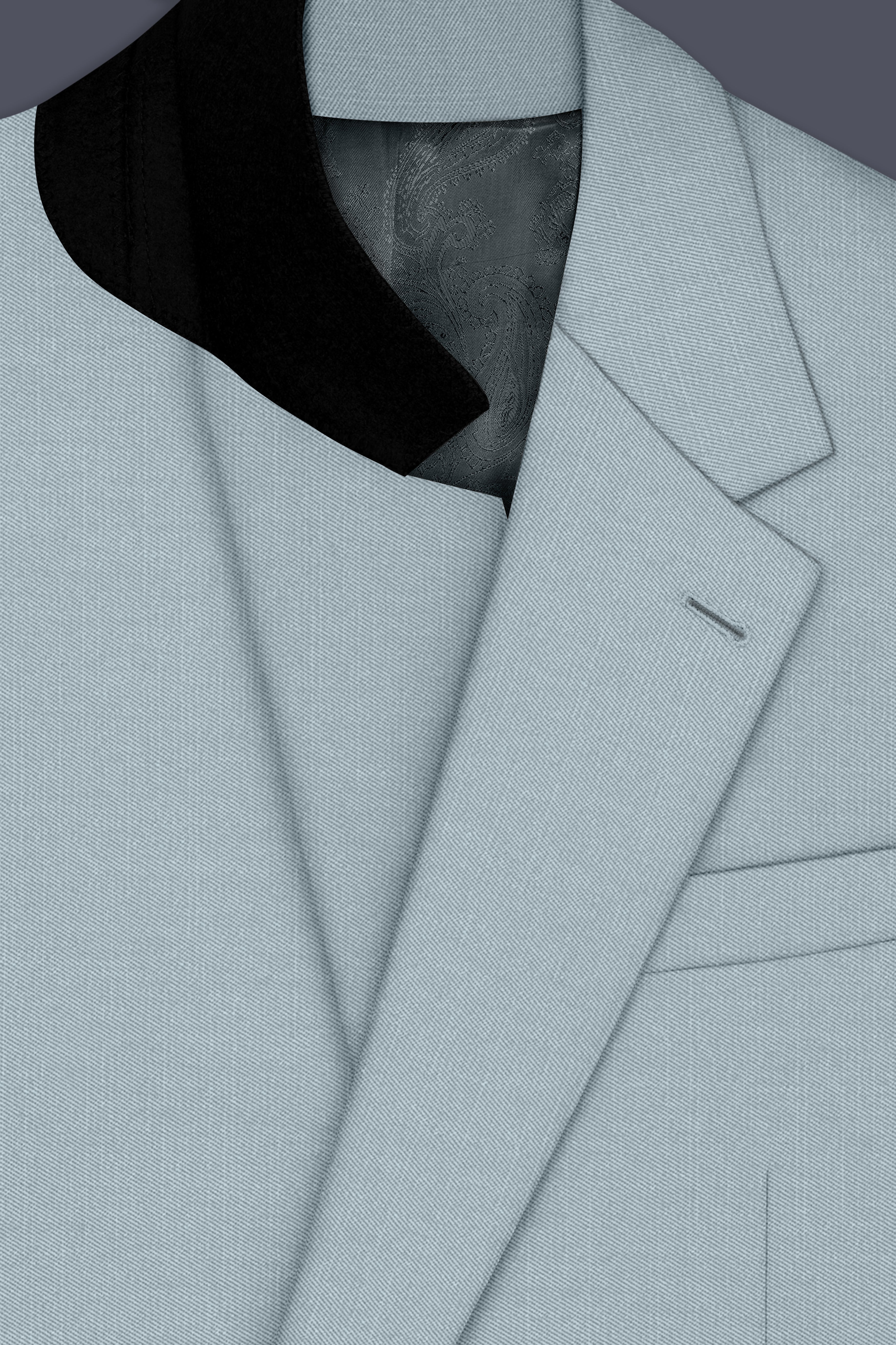 Valtor-Pewter Gray Wool Rich Slight Stretch Single Breasted Blazer