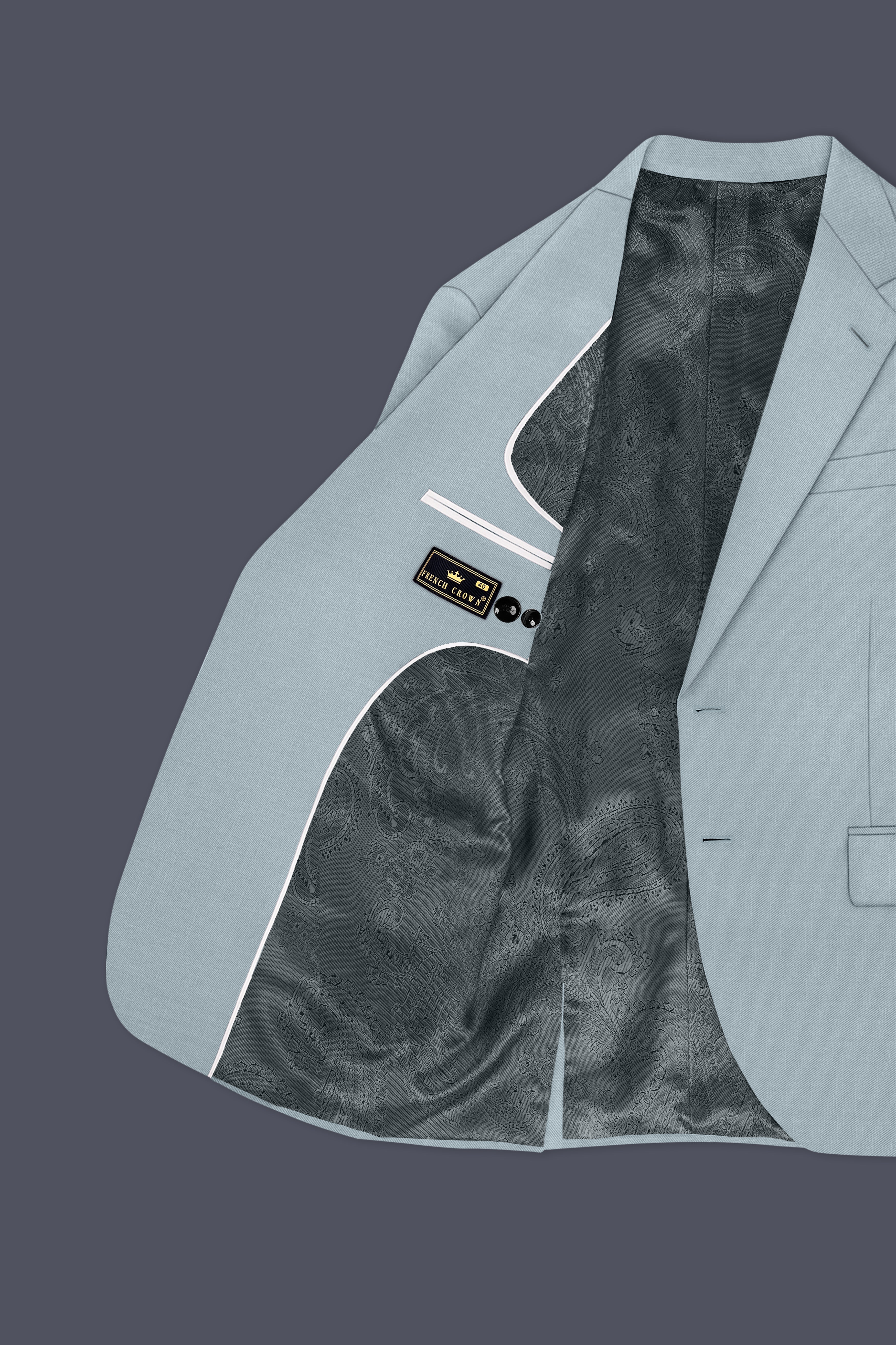 Valtor-Pewter Gray Wool Rich Slight Stretch Single Breasted Blazer