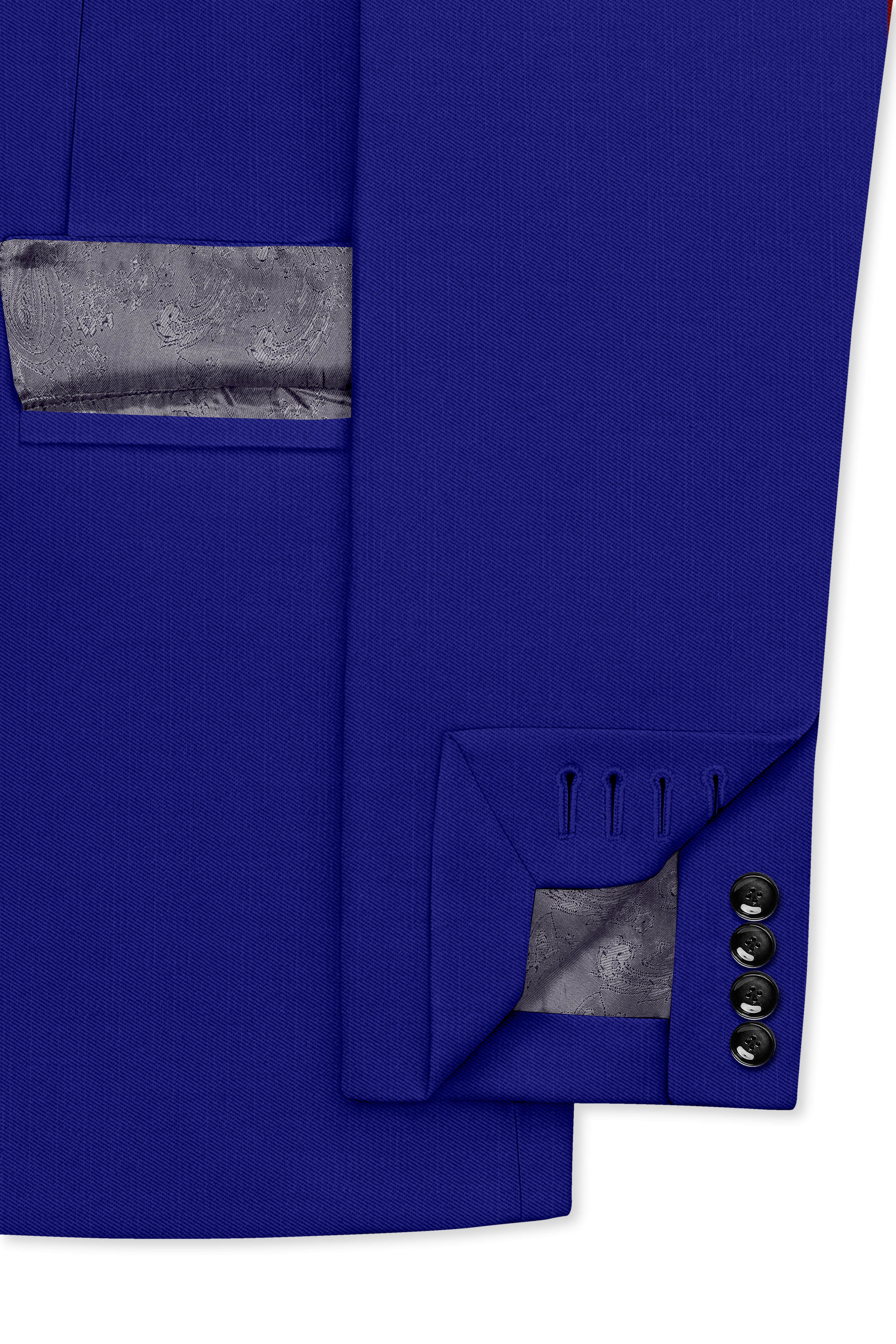 Stratos-Cobalt Blue Wool Rich Slight Stretch Double Breasted Blazer