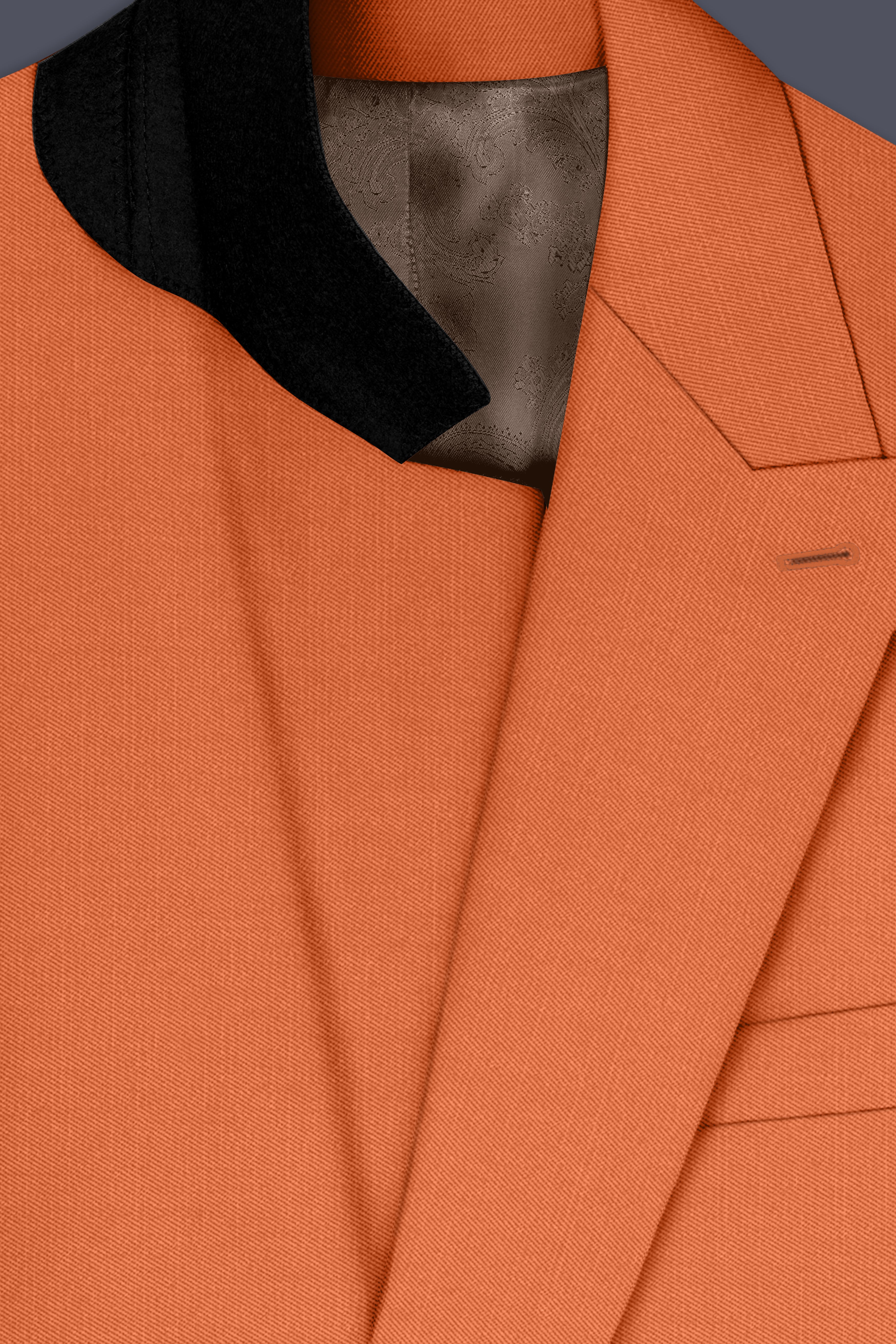 Prestige-Tuscany Orange Wool Rich Slight Stretch Double Breasted Blazer