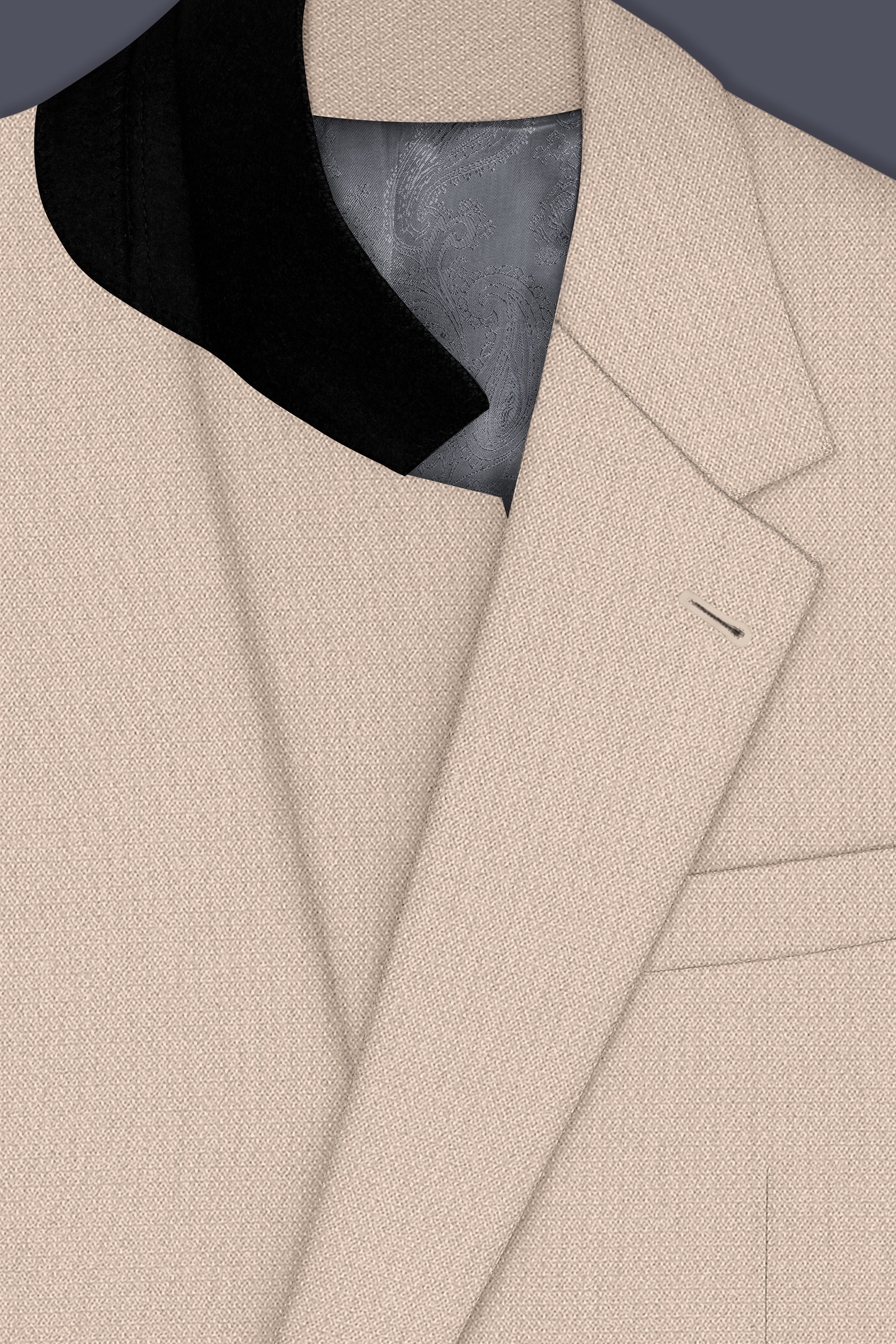 Dune-Foggy Cream Diamond Textured Wool Rich Slight Stretch Single Breasted Blazer