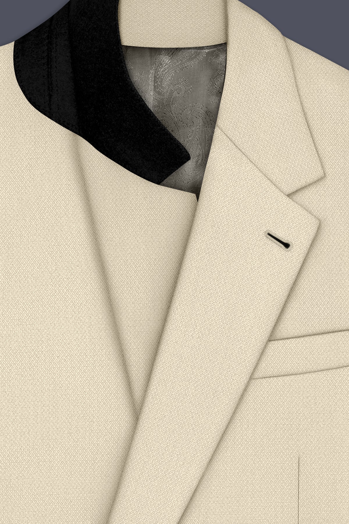 Dune-Foggy Cream Diamond Textured Wool Rich Slight Stretch Single Breasted Blazer