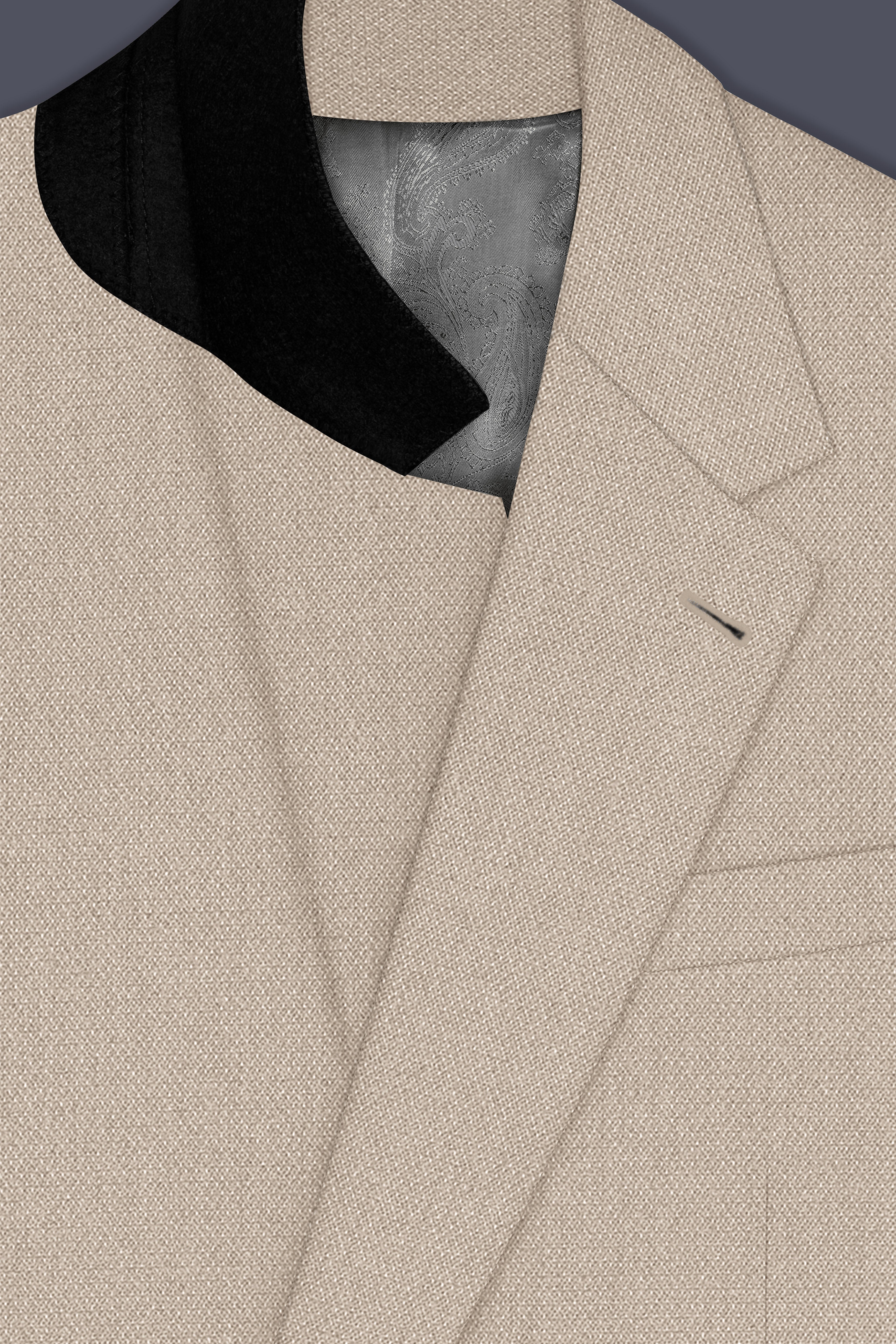 Sienna-Malta Cream Diamond Textured Wool Rich Slight Stretch Single Breasted Blazer