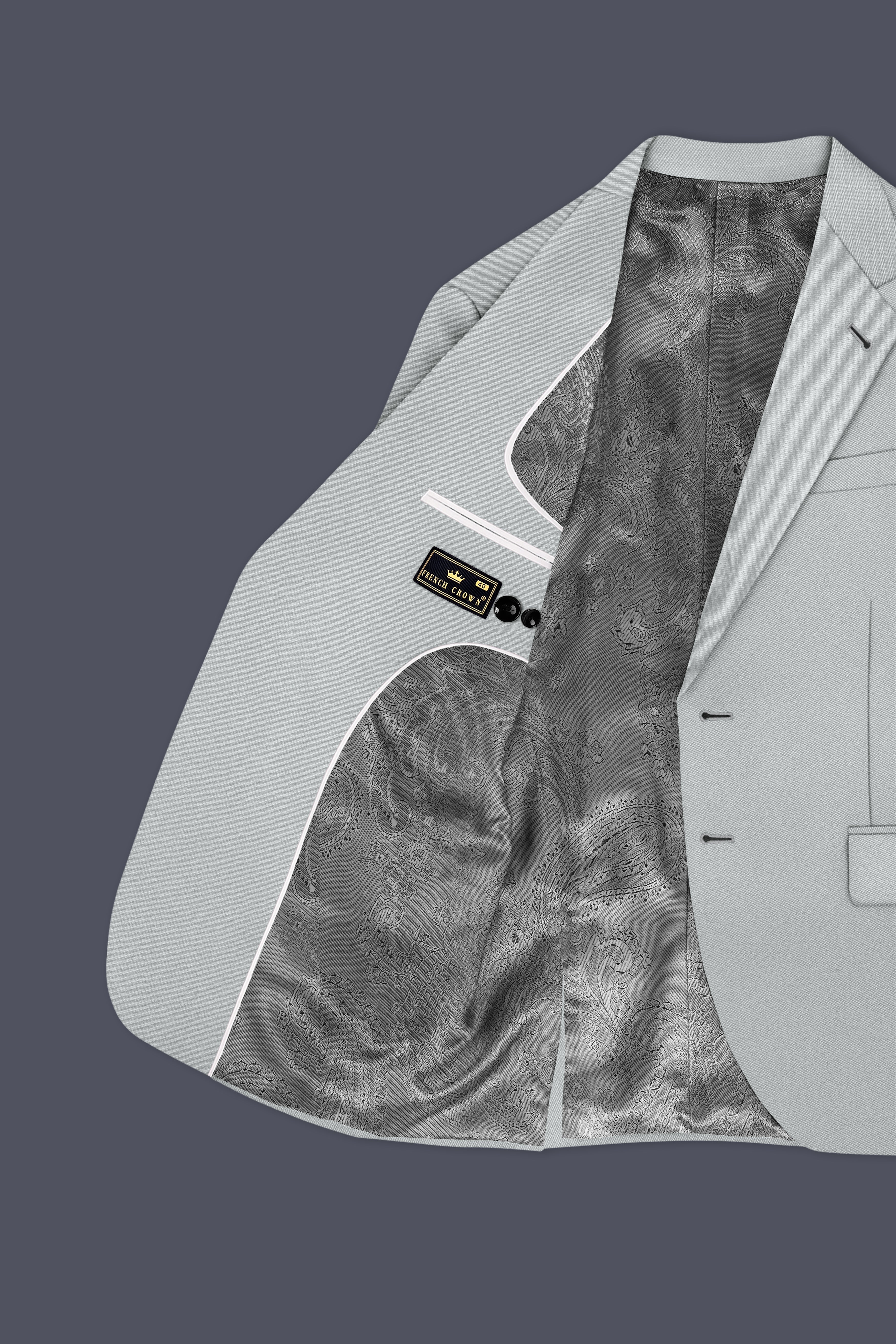 Prestige-Korean Mercury Green 4-Way Stretch Wrinkle-Free Wool Rich Single Breasted Blazer