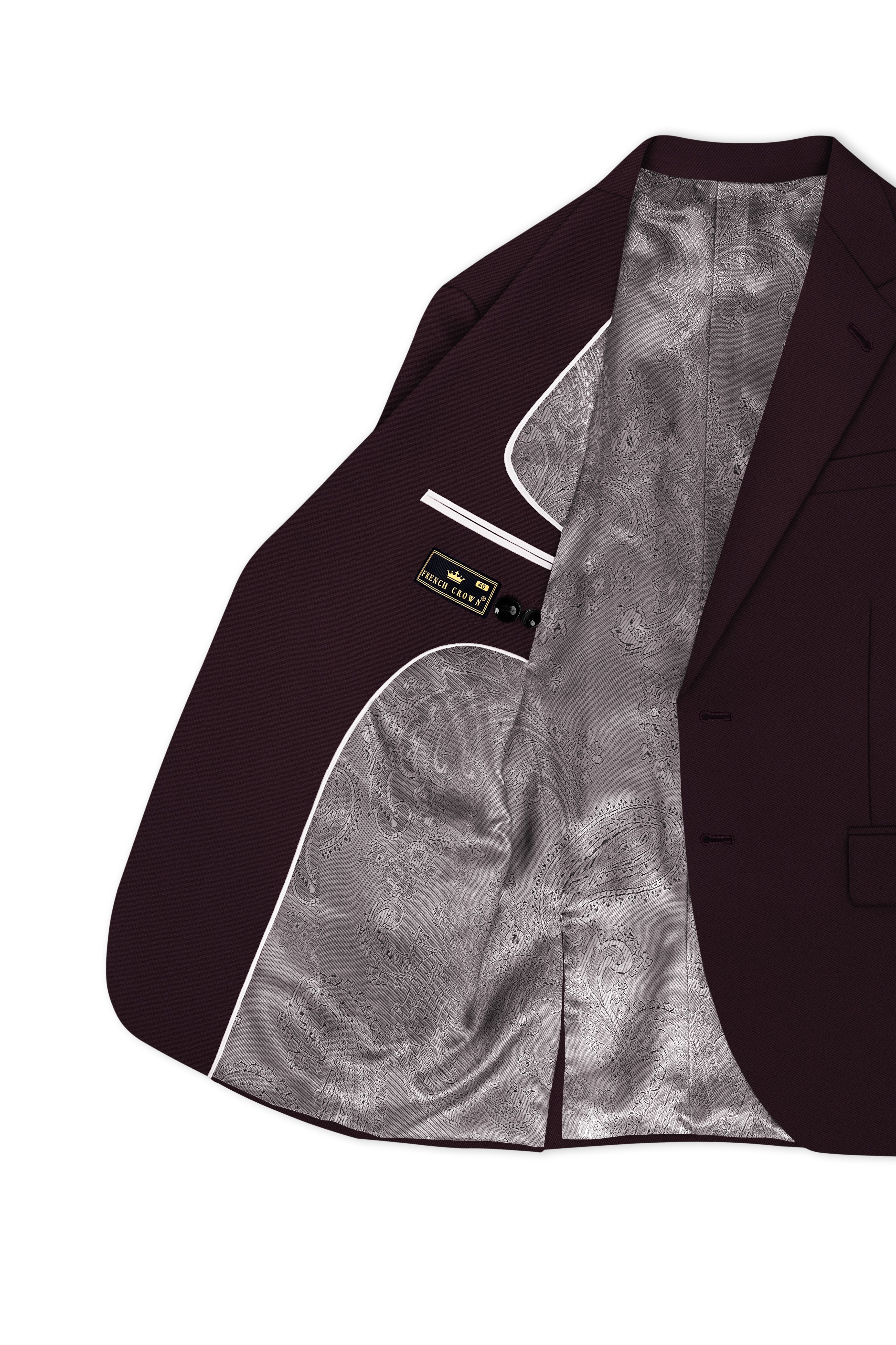 Imperio-korean Eclipse Purple 4-Way Stretch Wrinkle-Free Wool Rich Single Breasted Blazer