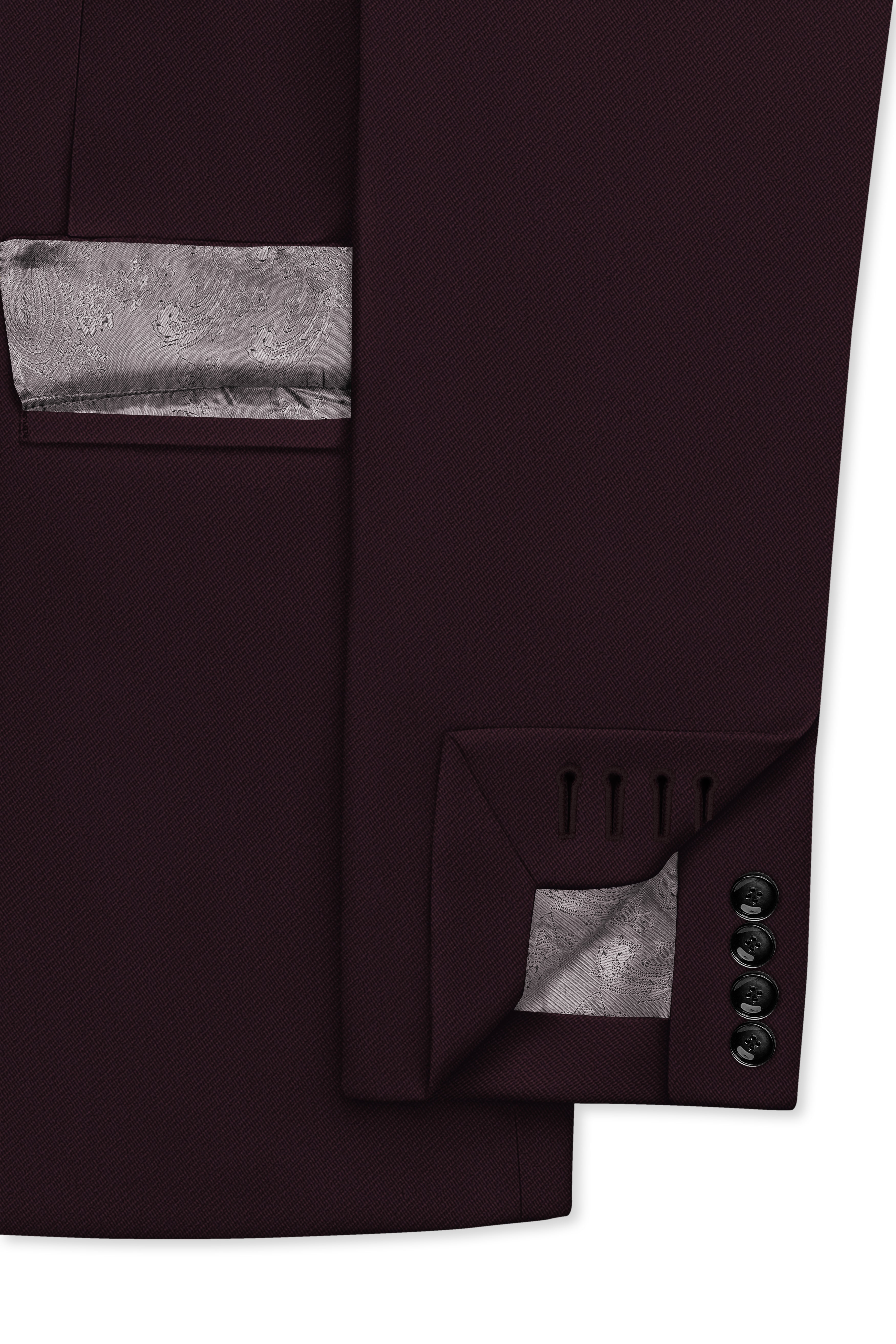 Imperio-korean Eclipse Purple 4-Way Stretch Wrinkle-Free Wool Rich Single Breasted Blazer