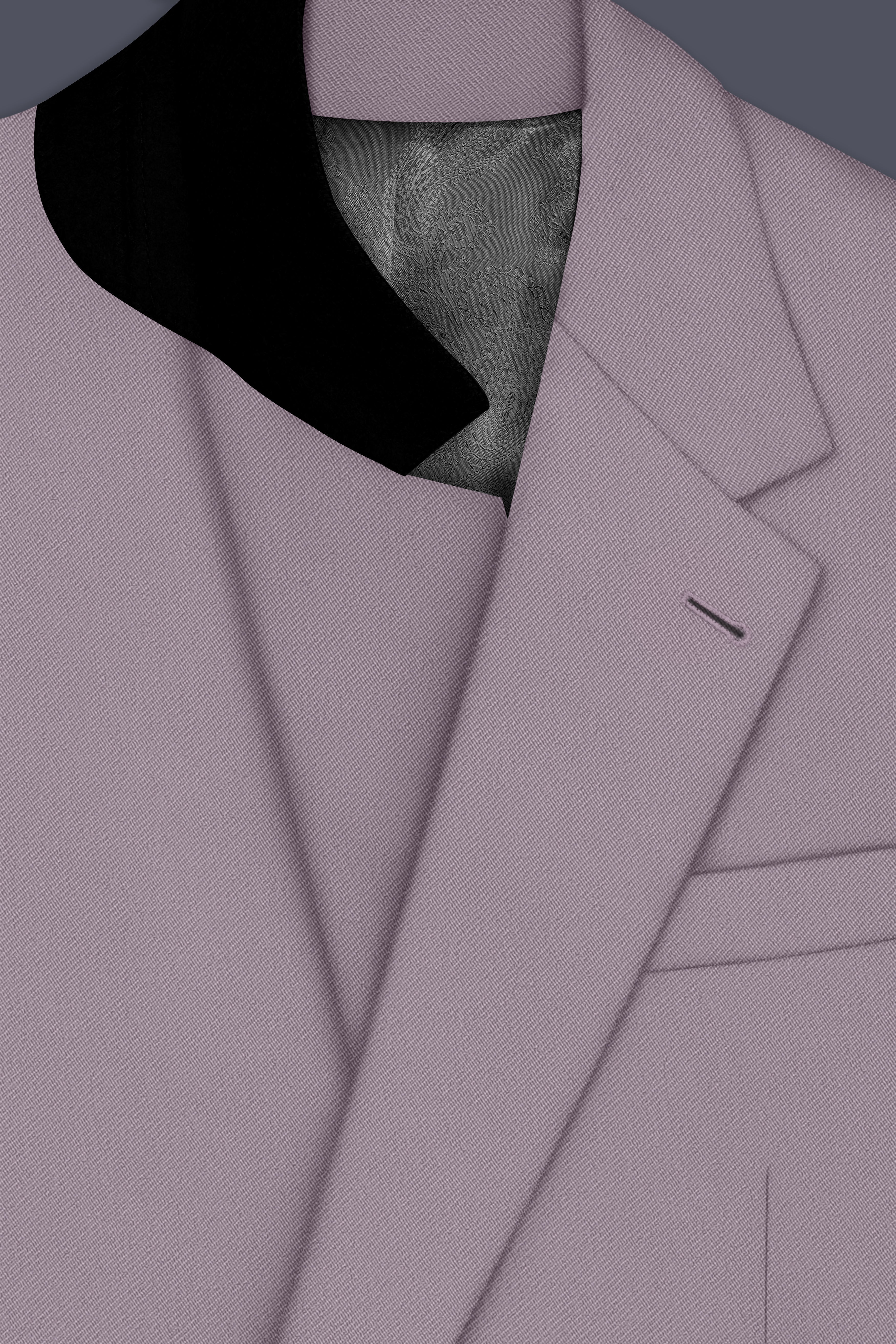 Roselle-Korean Bouquet Pink 4-Way Stretch Wrinkle-Free Wool Rich Single Breasted Blazer