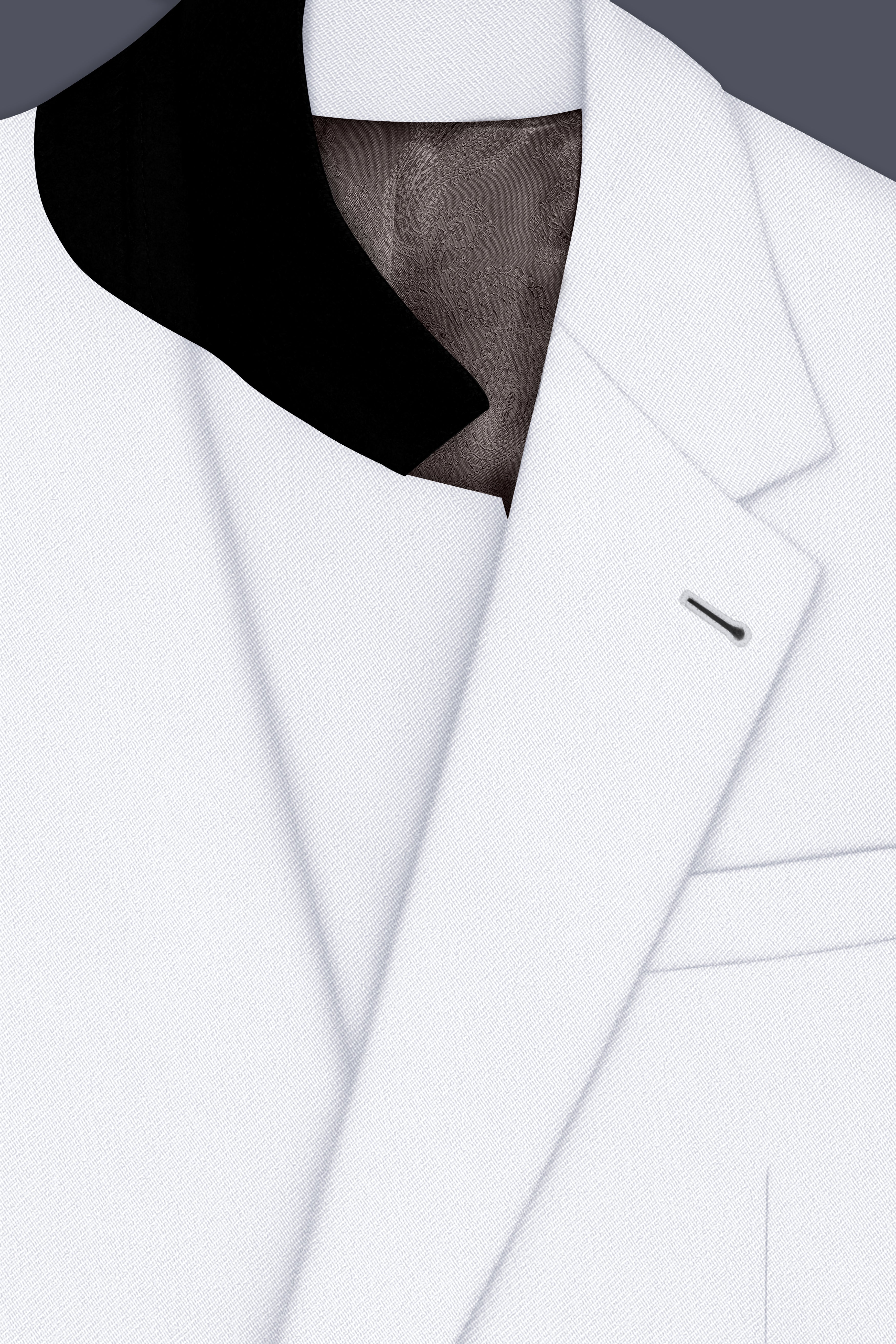 Lumier-Korean Bright White 4-Way Stretch Wrinkle-Free Wool Rich Single Breasted Blazer