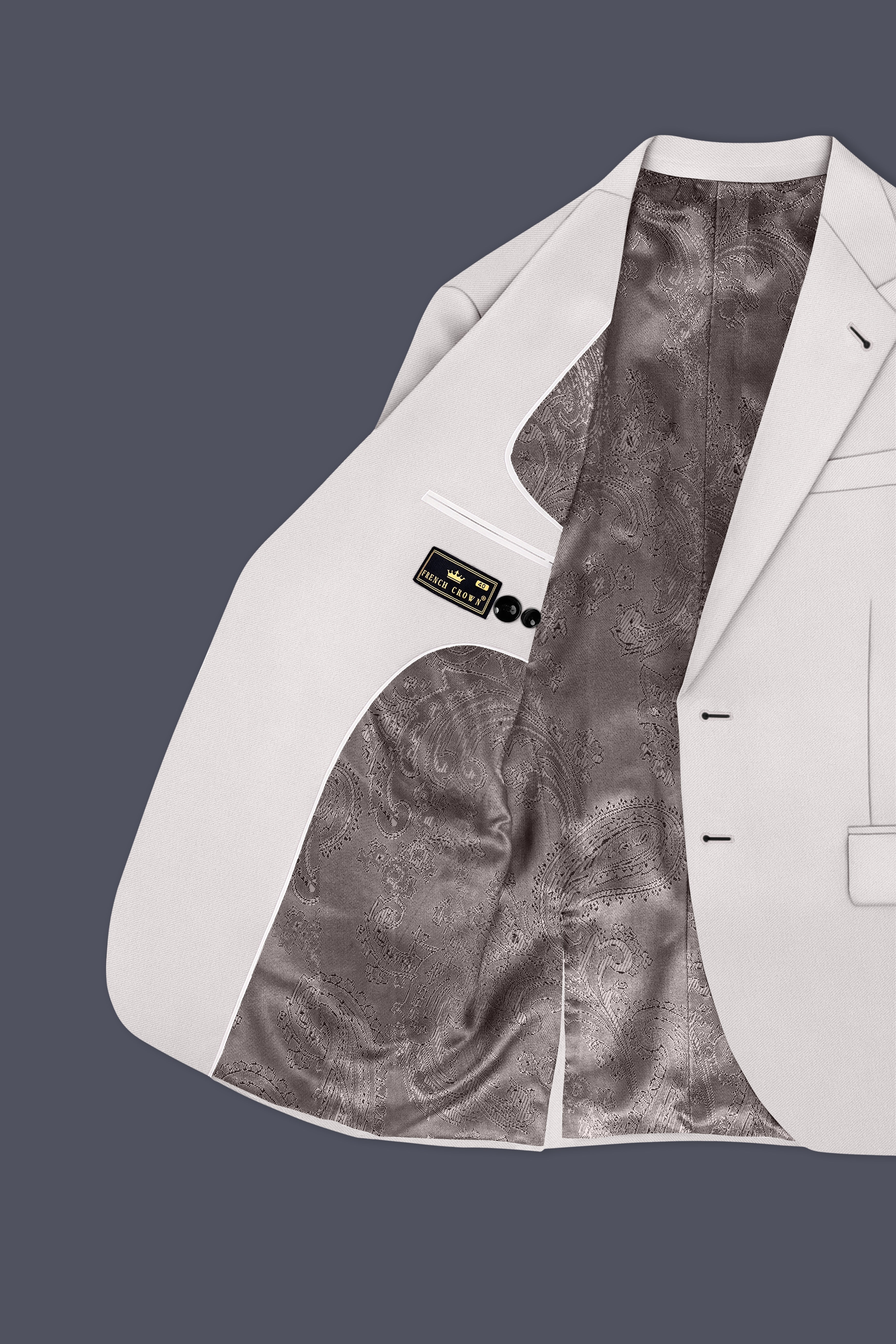 Ivora-Korean Amour Cream 4-Way Stretch Wrinkle-Free Wool Rich Single Breasted Blazer