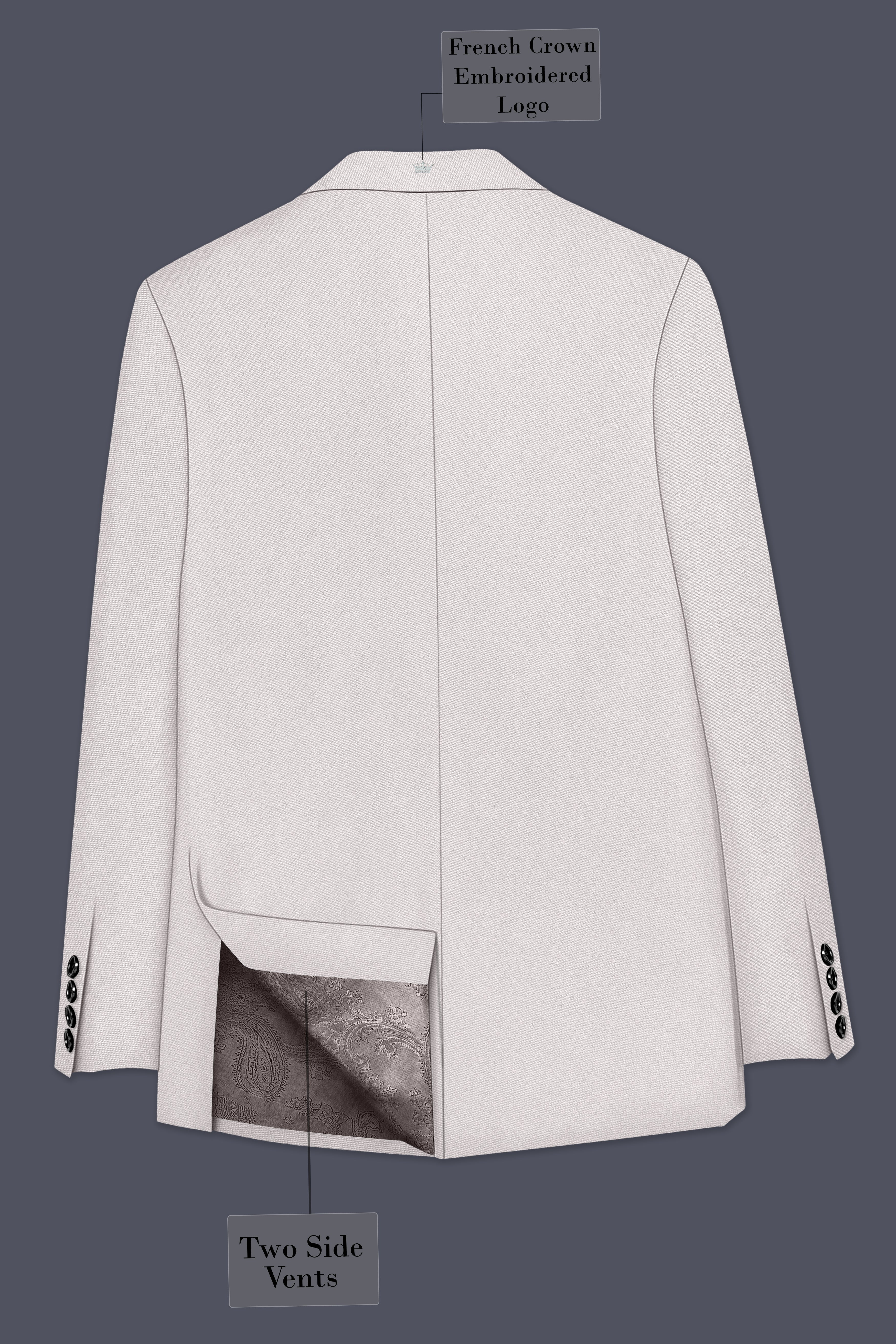 Ivora-Korean Amour Cream 4-Way Stretch Wrinkle-Free Wool Rich Single Breasted Blazer