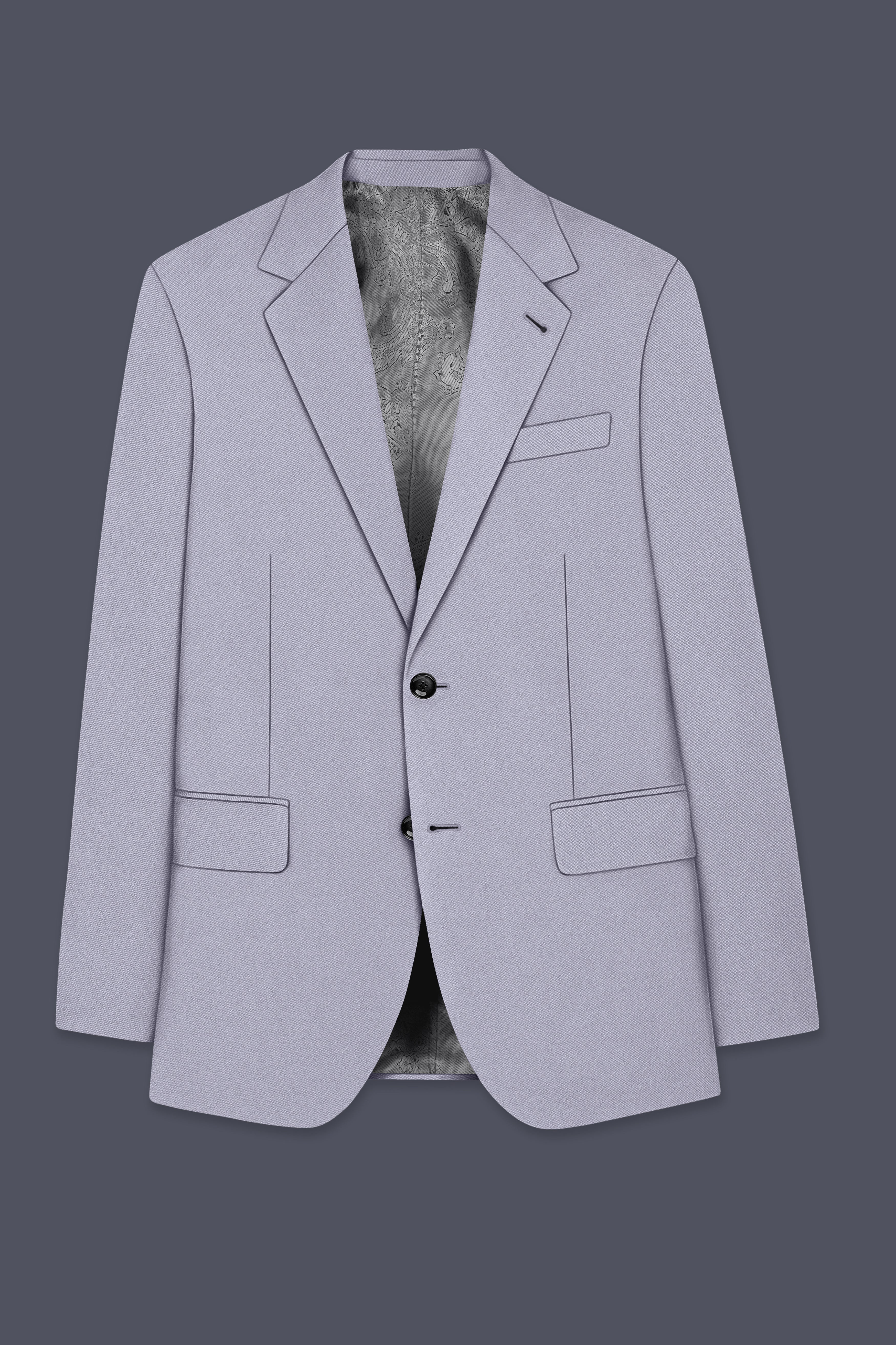 Graphite-Korean Topaz Gray 4-Way Stretch Wrinkle-Free Wool Rich Single Breasted Blazer