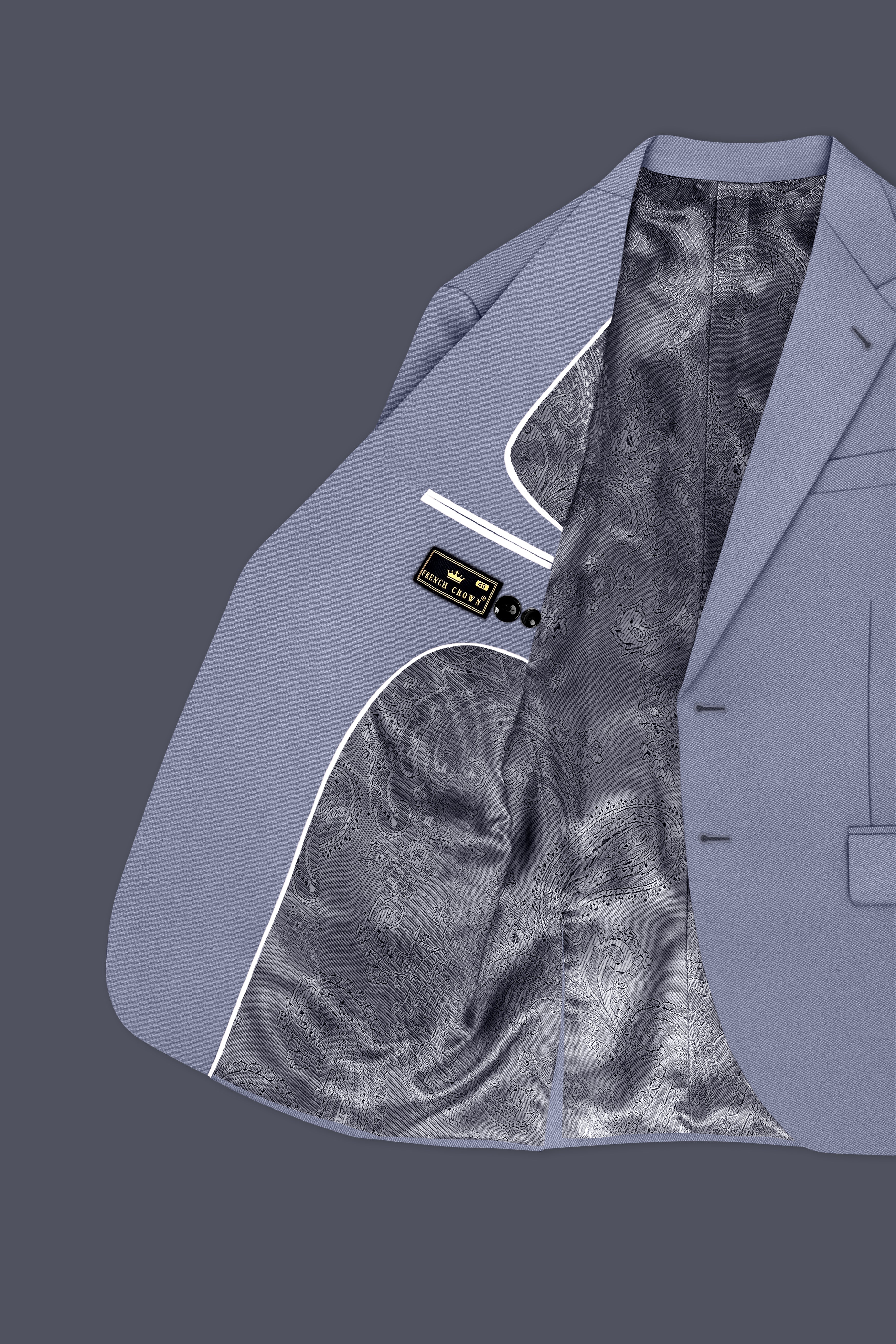 Sterling-Manatee Gray Wool Rich Slight Stretch Single Breasted Blazer