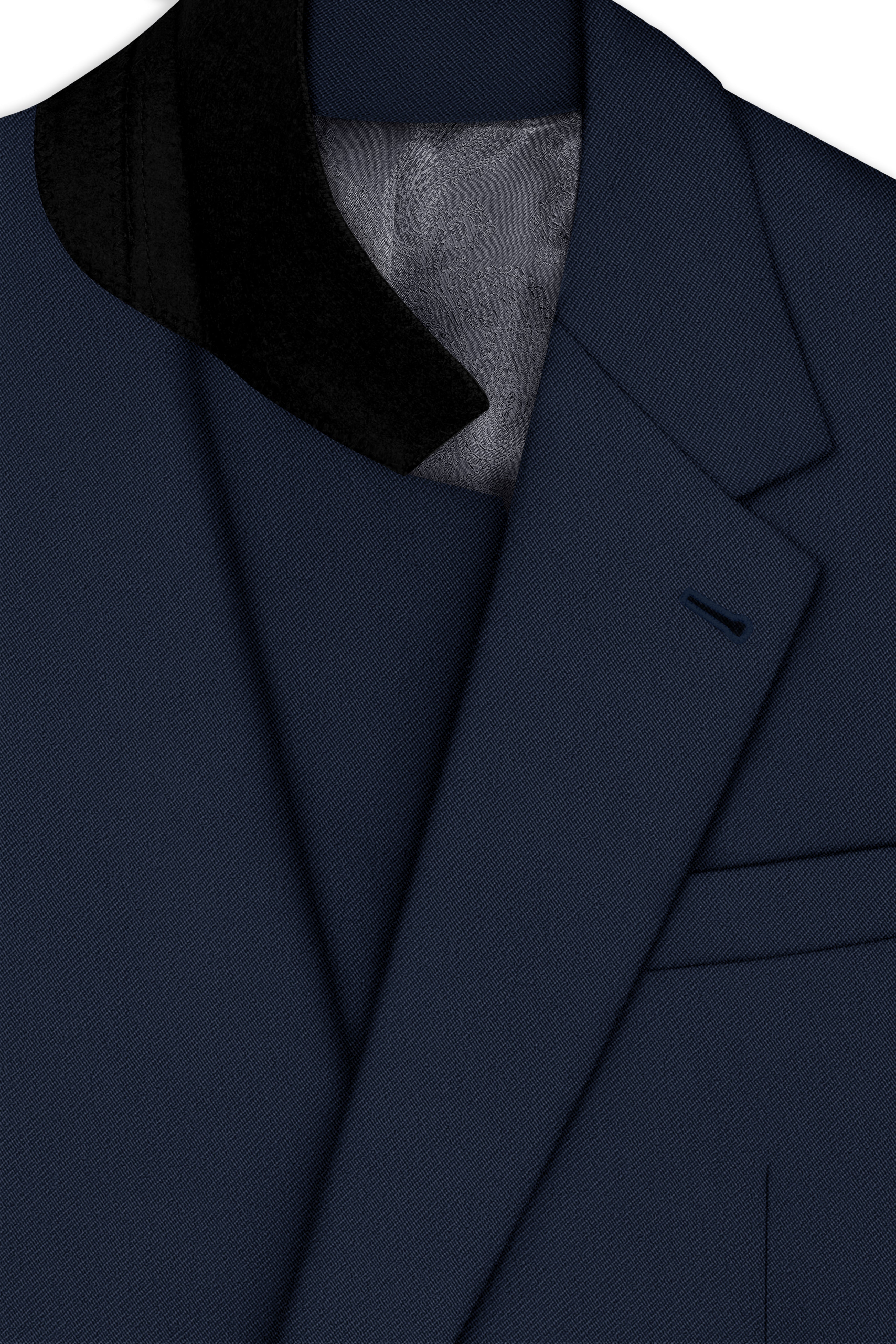 Nautis-Baltic Blue Wool Rich Slight Stretch Single Breasted Blazer