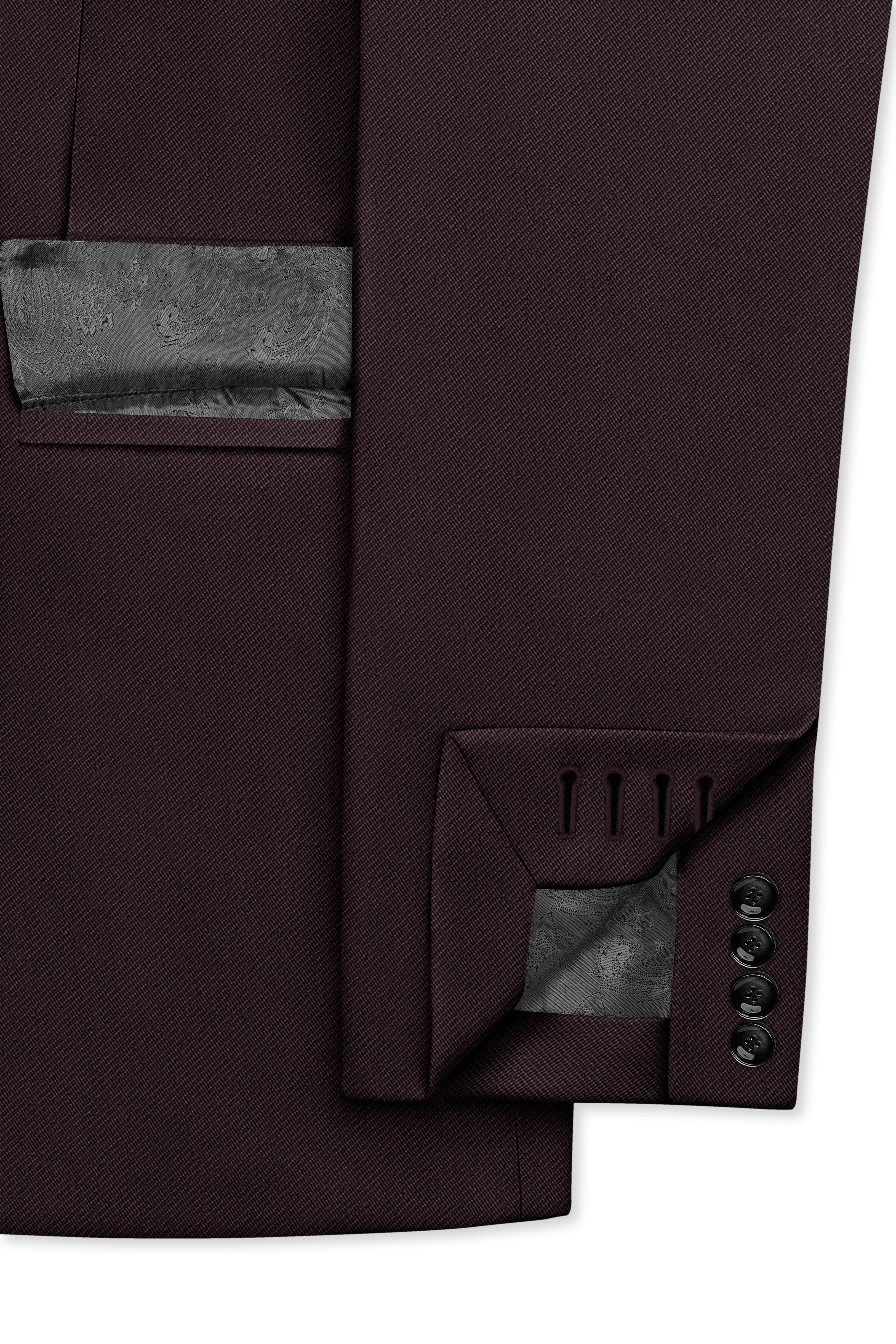 Bristol-Eclipse Brown Wool Rich Slight Stretch Double Breasted Blazer