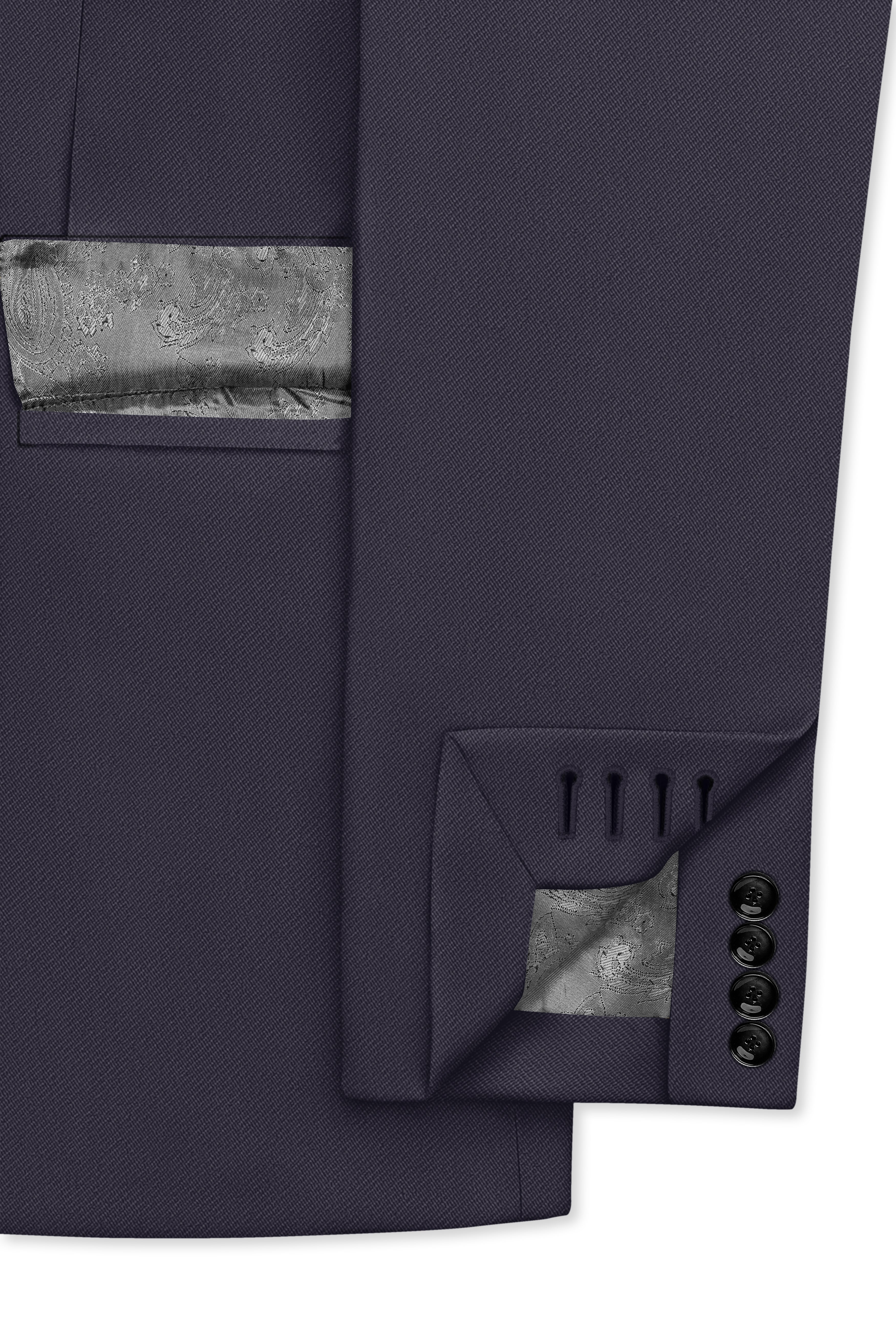 Aeris-Bastilie Gray 4-Way Stretch Wrinkle-Free Fluid Drape Fabric Single Breasted Blazer