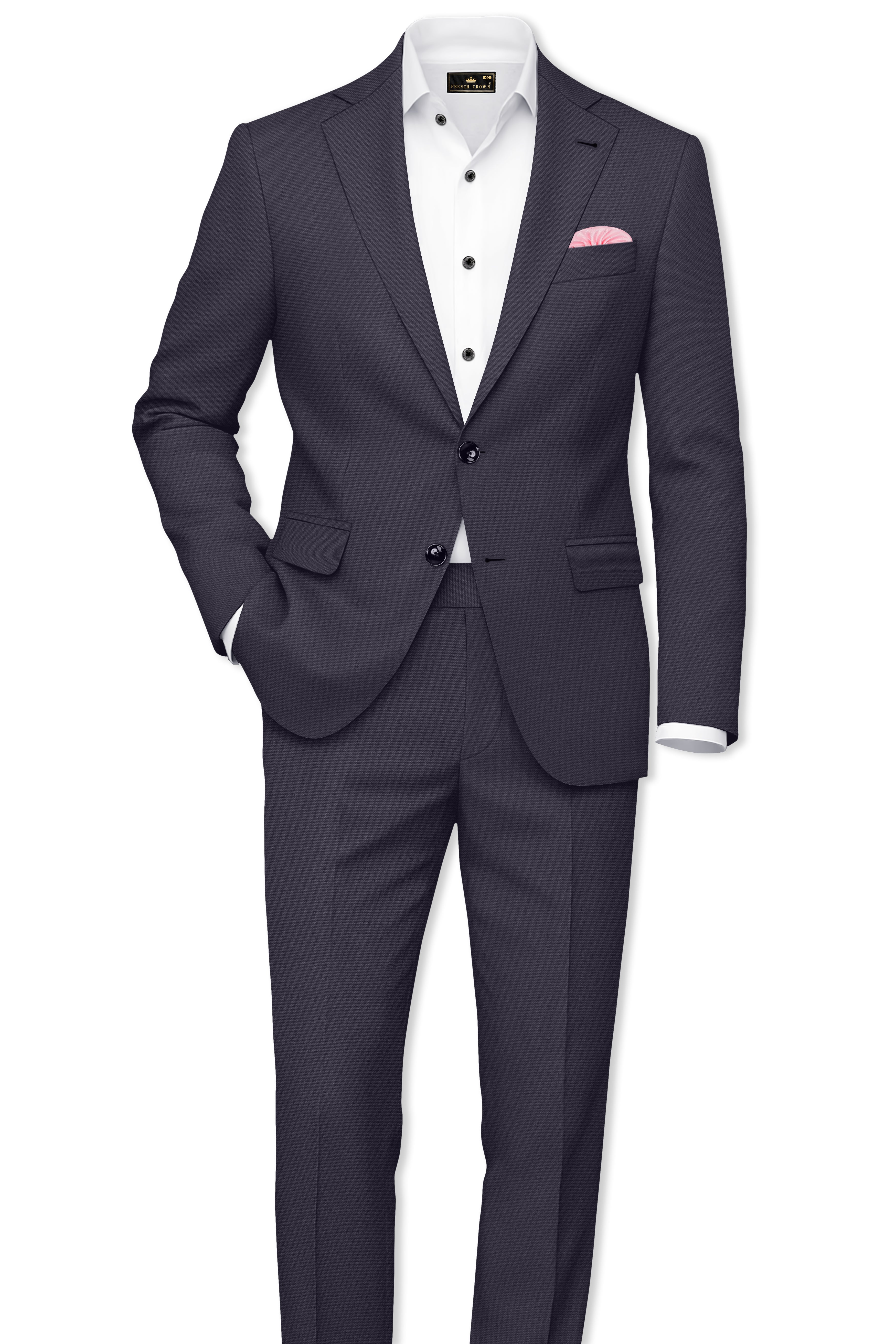 Aeris-Bastilie Gray 4-Way Stretch Wrinkle-Free Fluid Drape Fabric Single Breasted Blazer