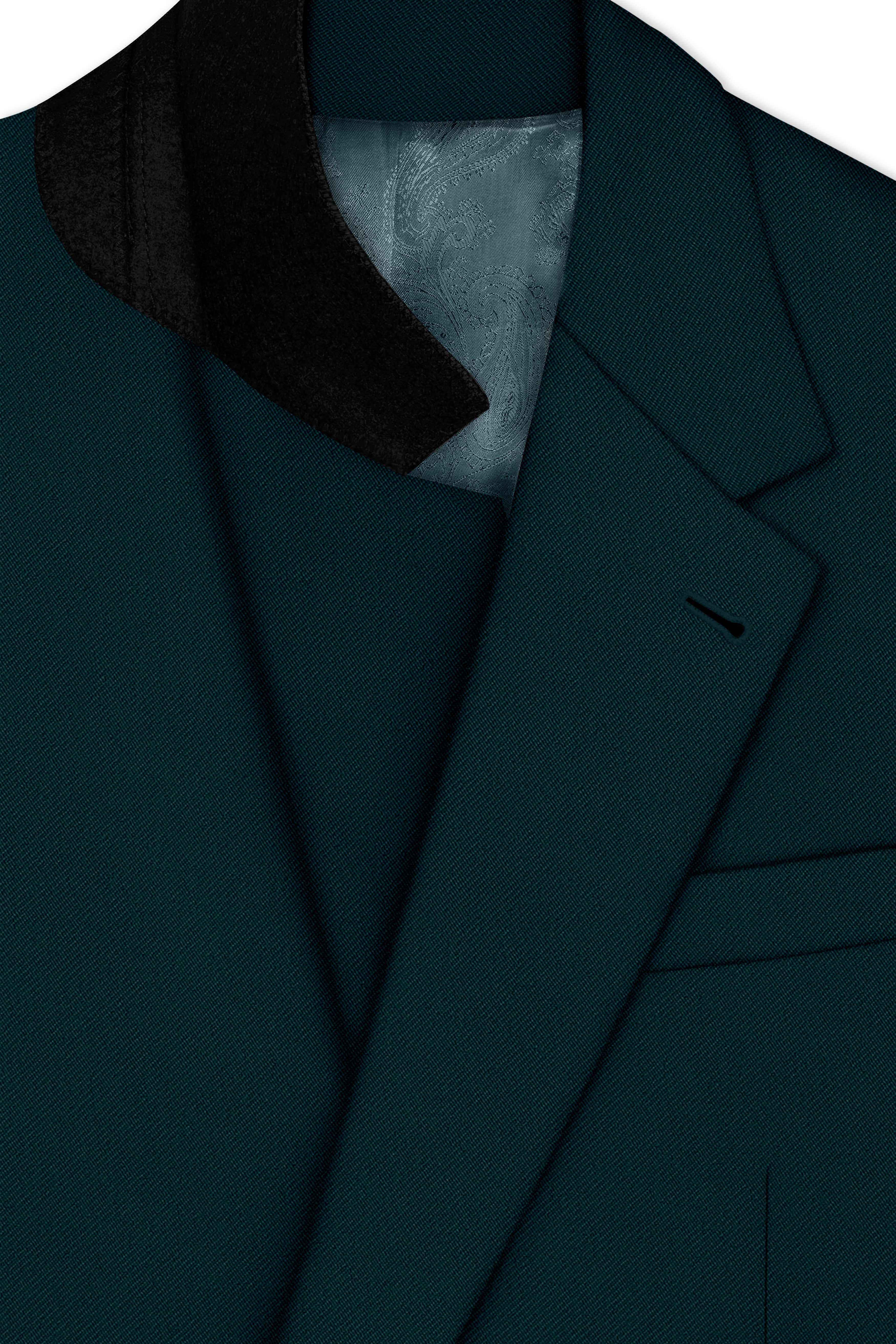 Canopy-Daintree Green 4-Way Stretch Wrinkle-Free Fluid Drape Fabric Single Breasted Blazer