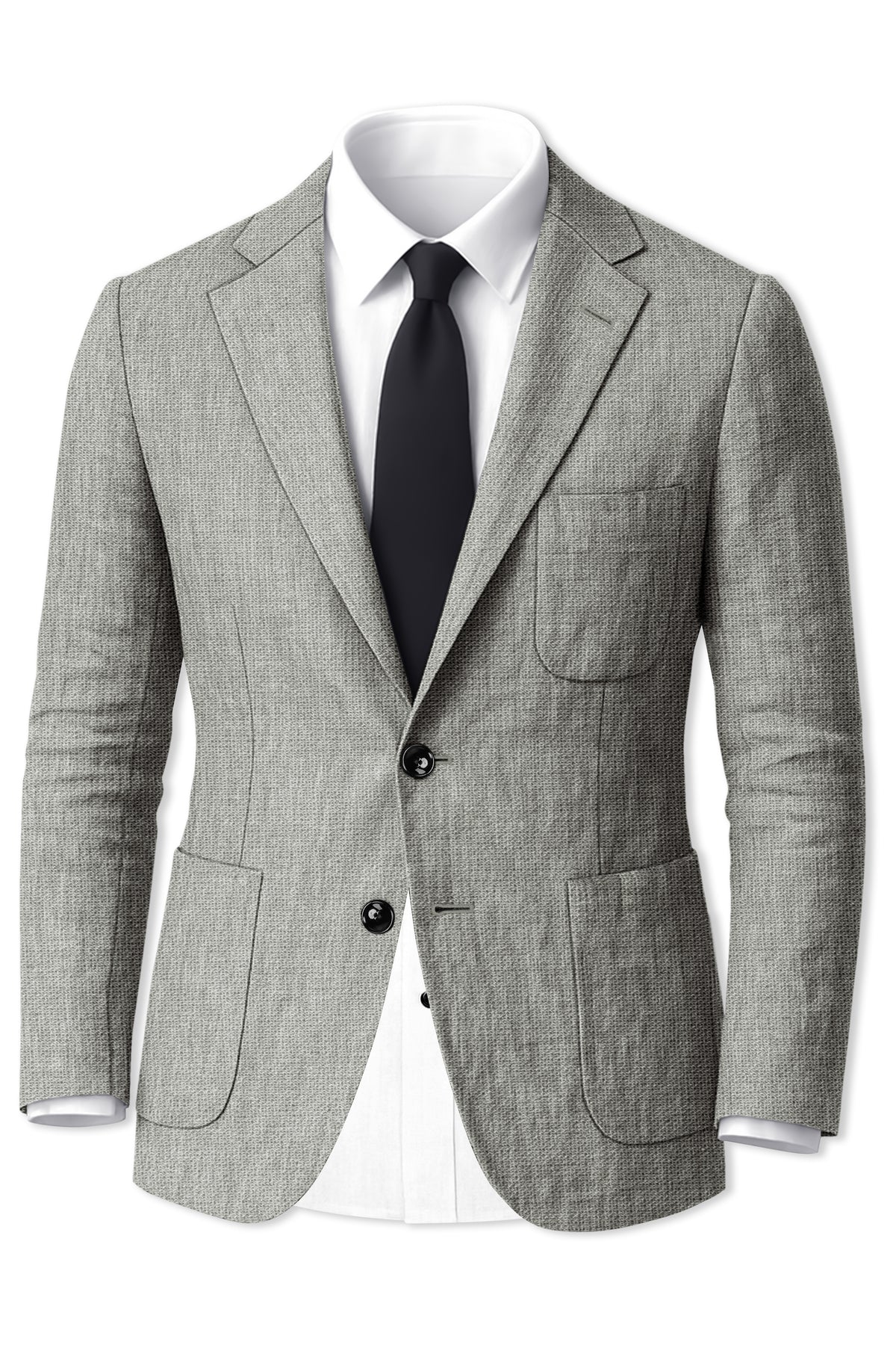 Verdant-Friar Green Luxurious Linen Single Breasted Sports Blazer