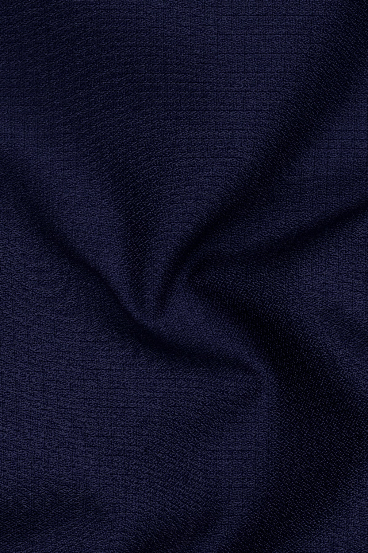 Sapphire-Haiti Blue Diamond Textured Wool Rich Slight Stretch Cross Placket Bandhgala Blazer