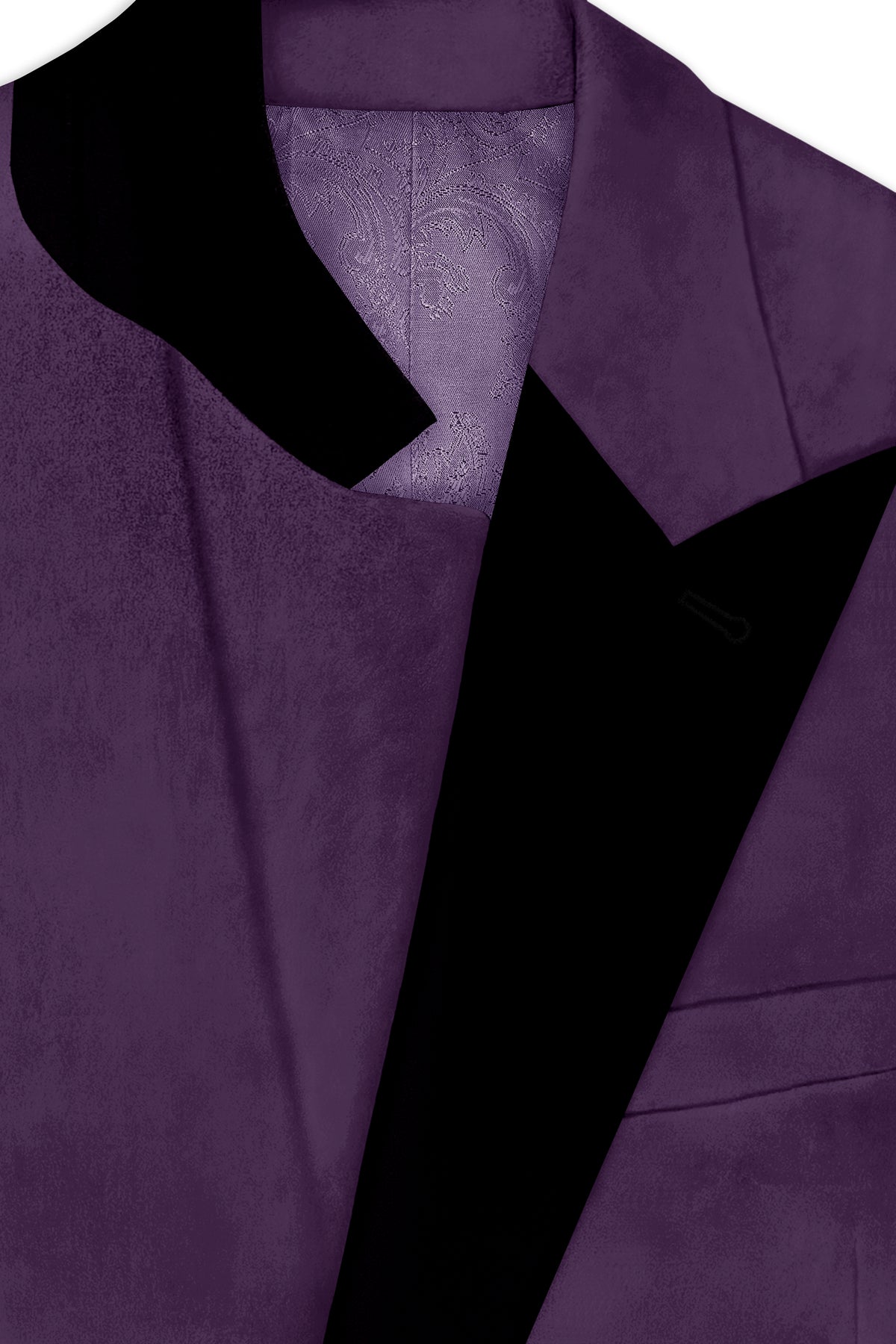 Regal-Royal Purple Velvet Peak Lapel Tuxedo Blazer