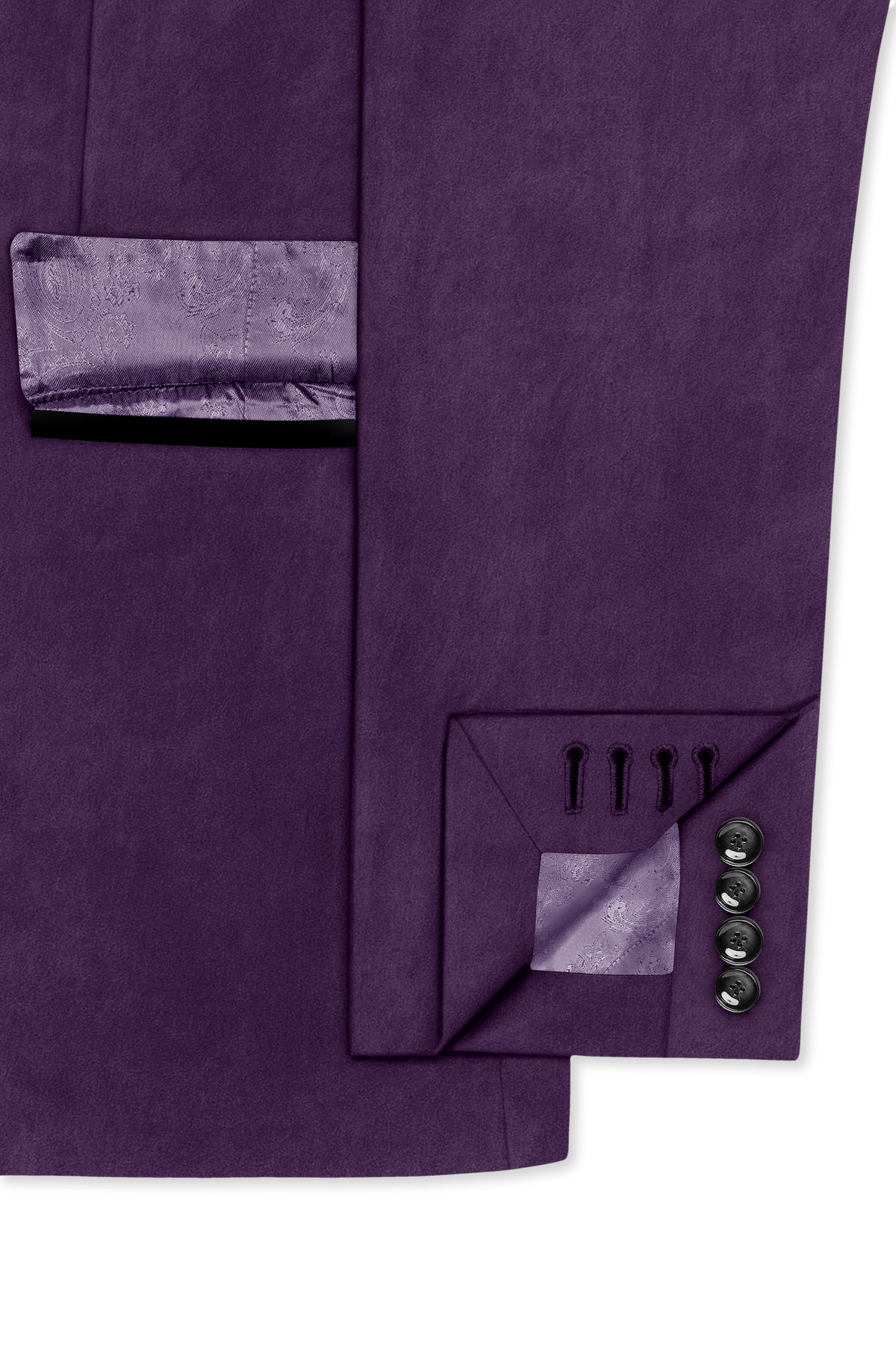 Regal-Royal Purple Velvet Peak Lapel Tuxedo Blazer