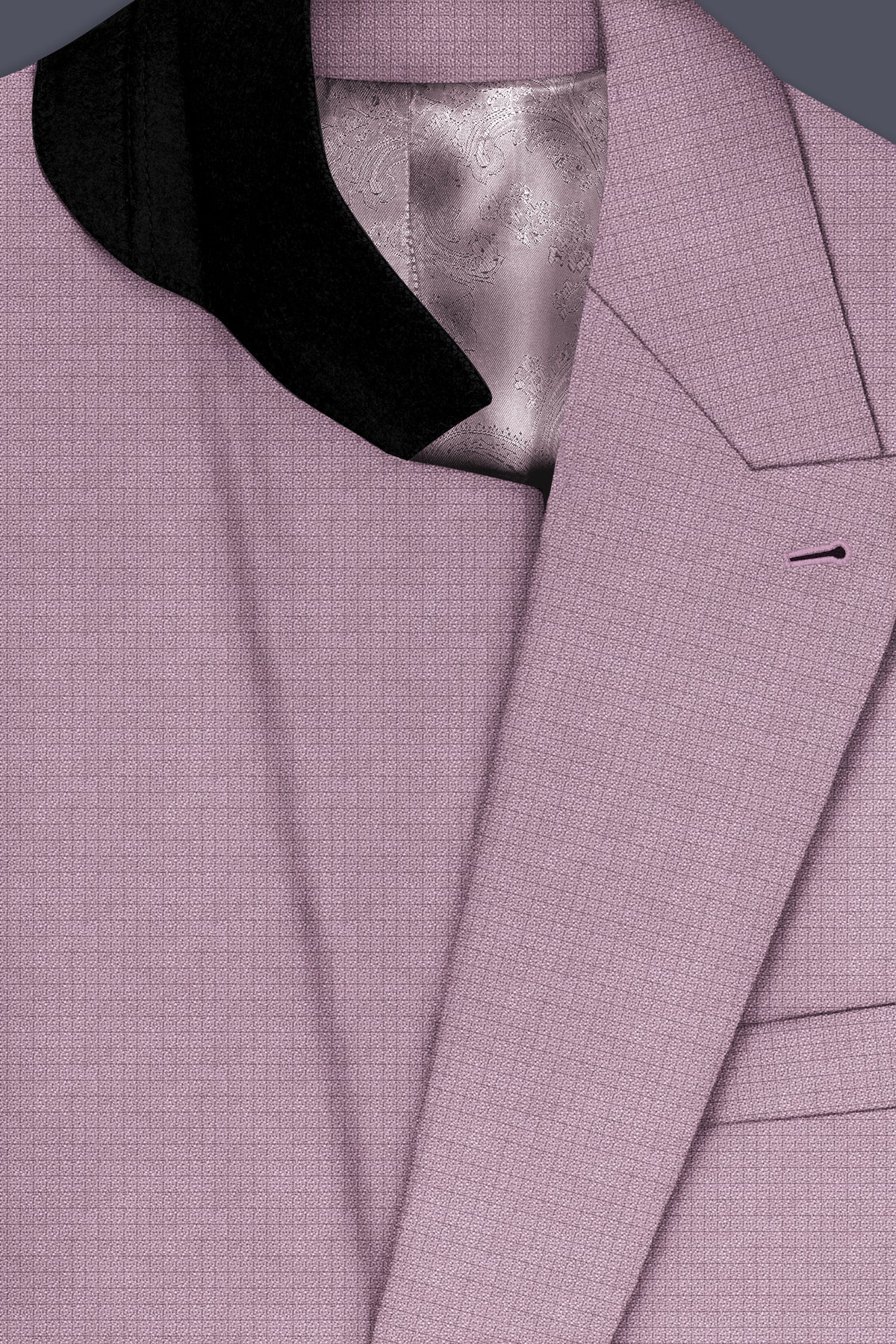 Regalia-Mountbatten Pink Diamond Textured Wool Rich Slight Stretch Double Breasted Blazer