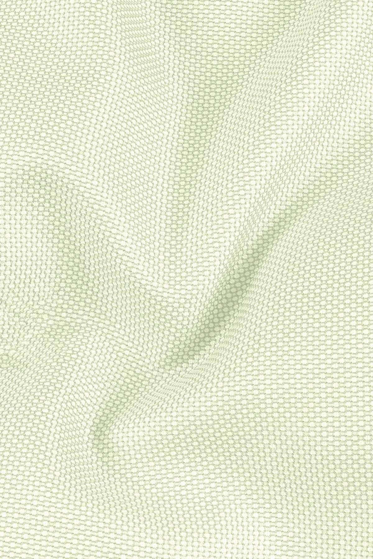 Verdant-Bud Green Diamond Textured Wool Rich Slight Stretch Single Breasted Blazer