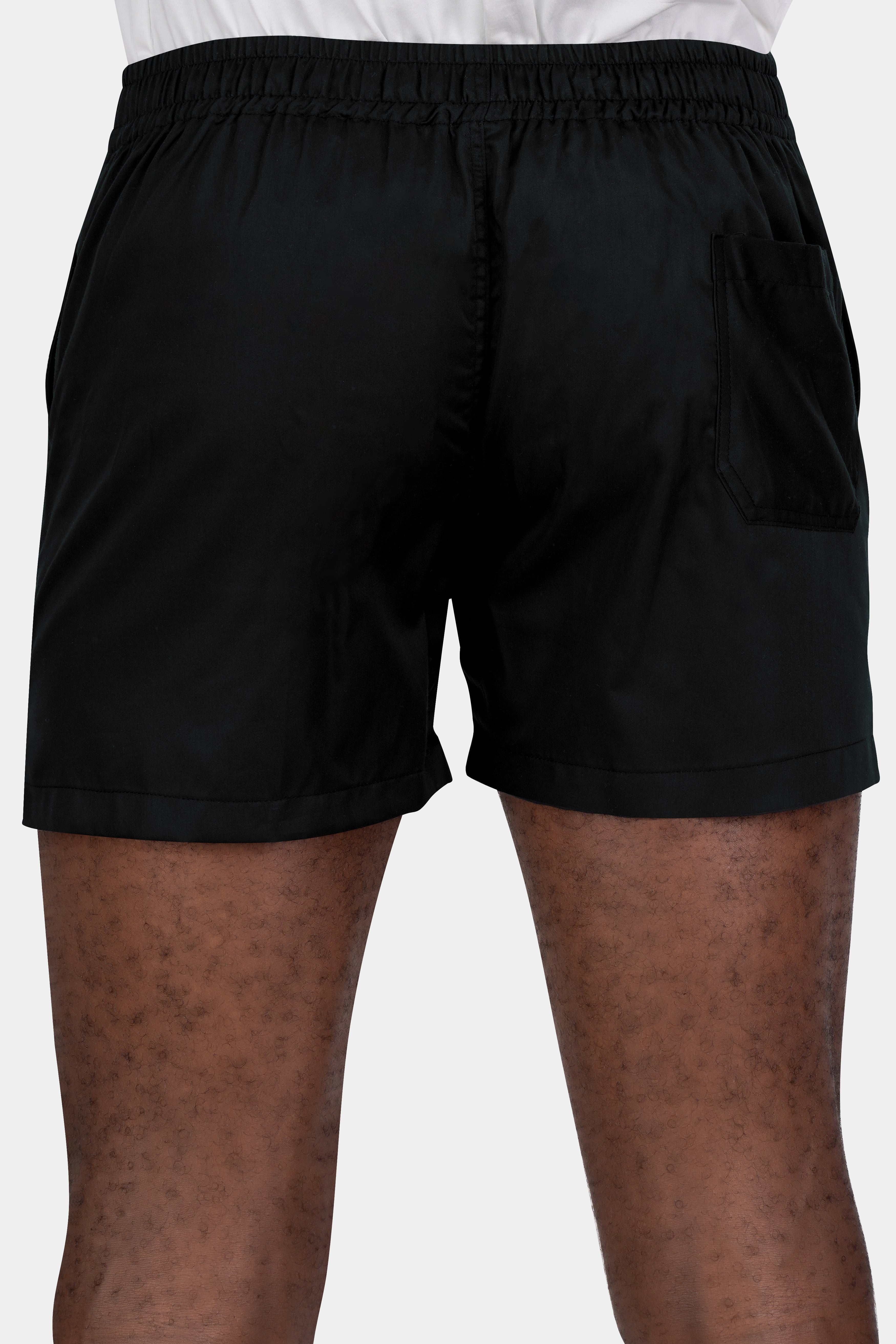 Jade Black Solid Premium Cotton Boxer