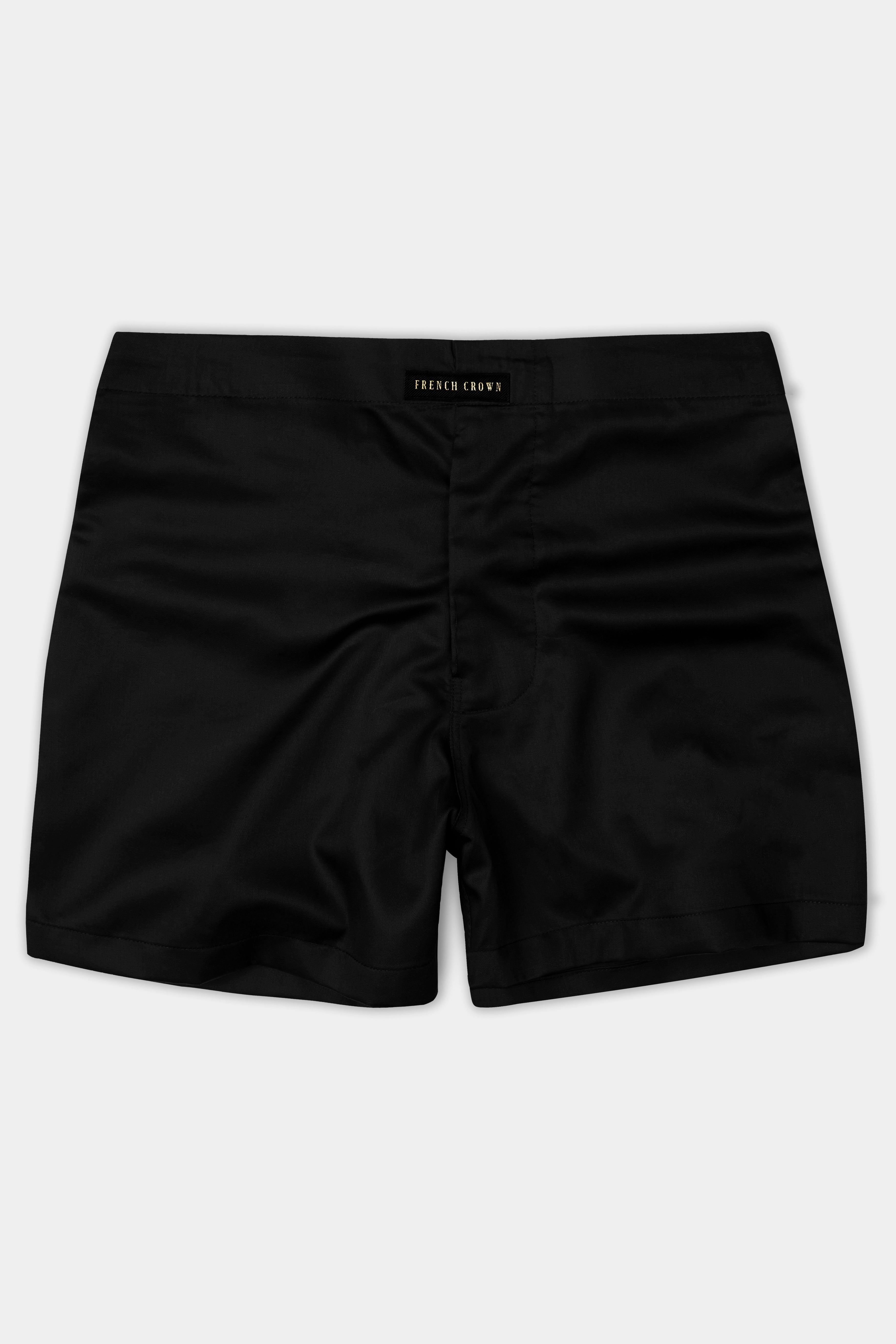 Jade Black Solid Premium Cotton Boxer