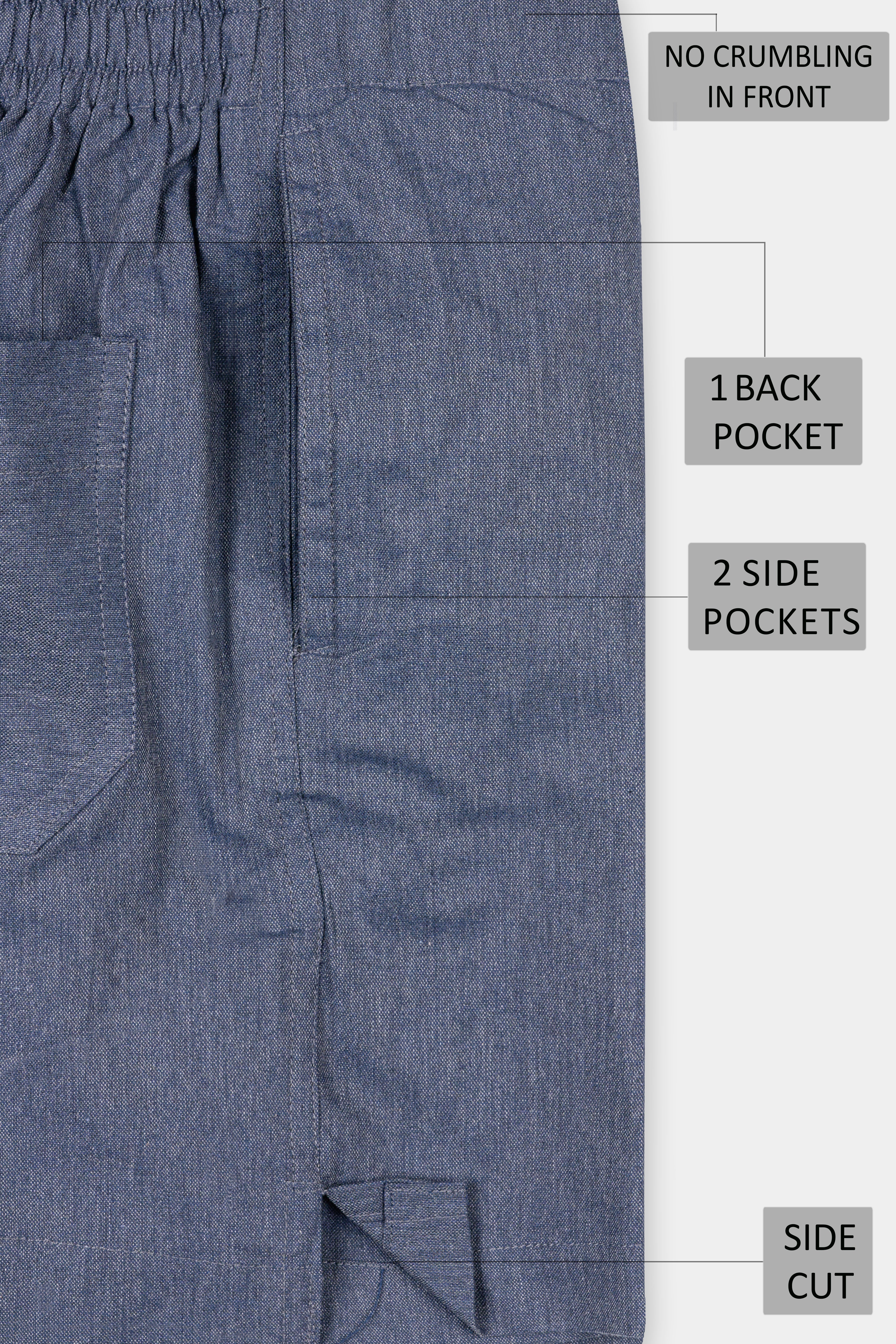 River Bed Gray Textured Premium Denim Cotton Boxer BX555-28, BX555-30, BX555-32, BX555-34, BX555-36, BX555-38, BX555-40, BX555-42, BX555-44