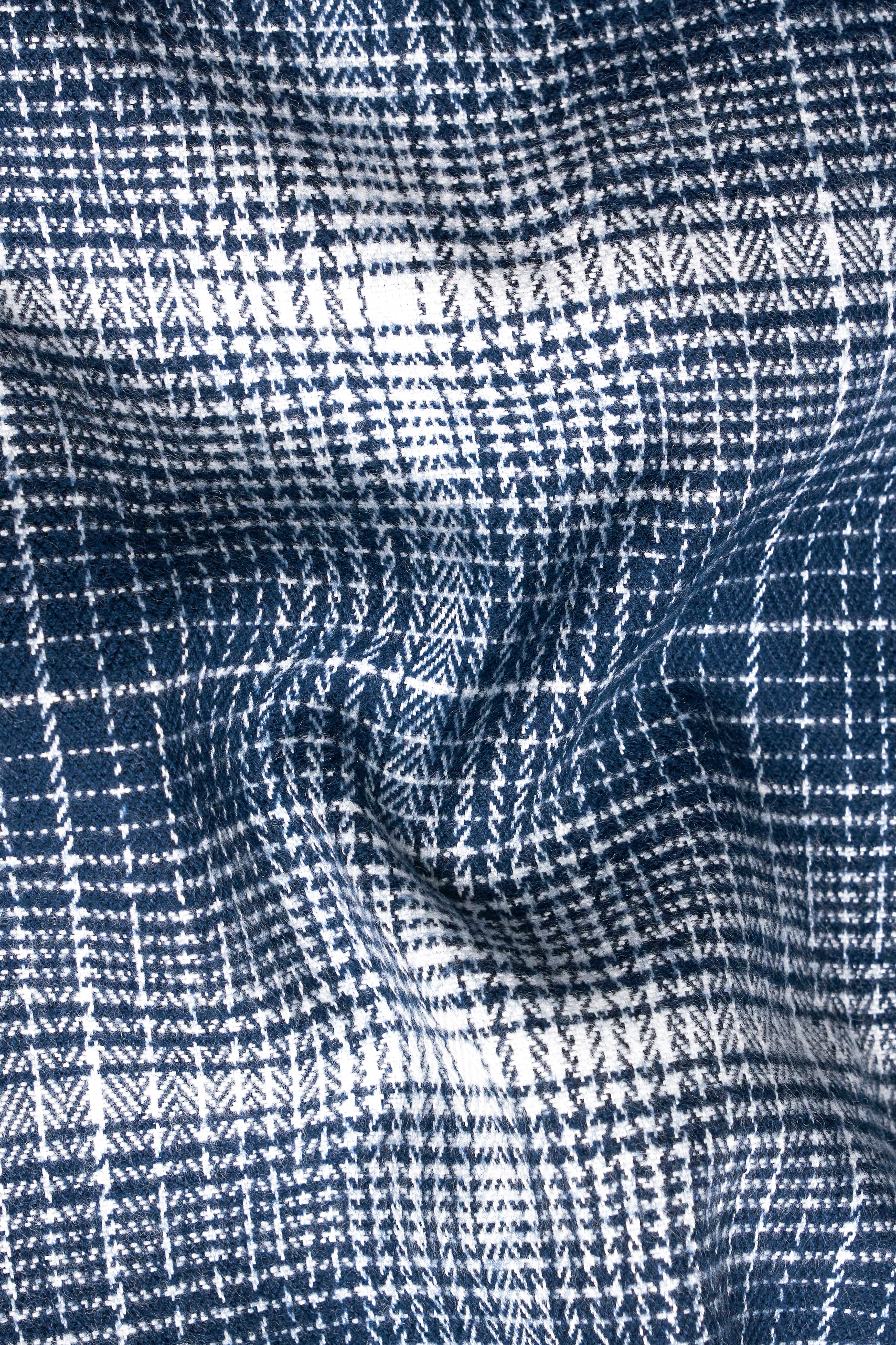 Rhino Blue With White Checkered Flannel Premium Cotton Boxer BX562-28, BX562-30, BX562-32, BX562-34, BX562-36, BX562-38, BX562-40, BX562-42, BX562-44