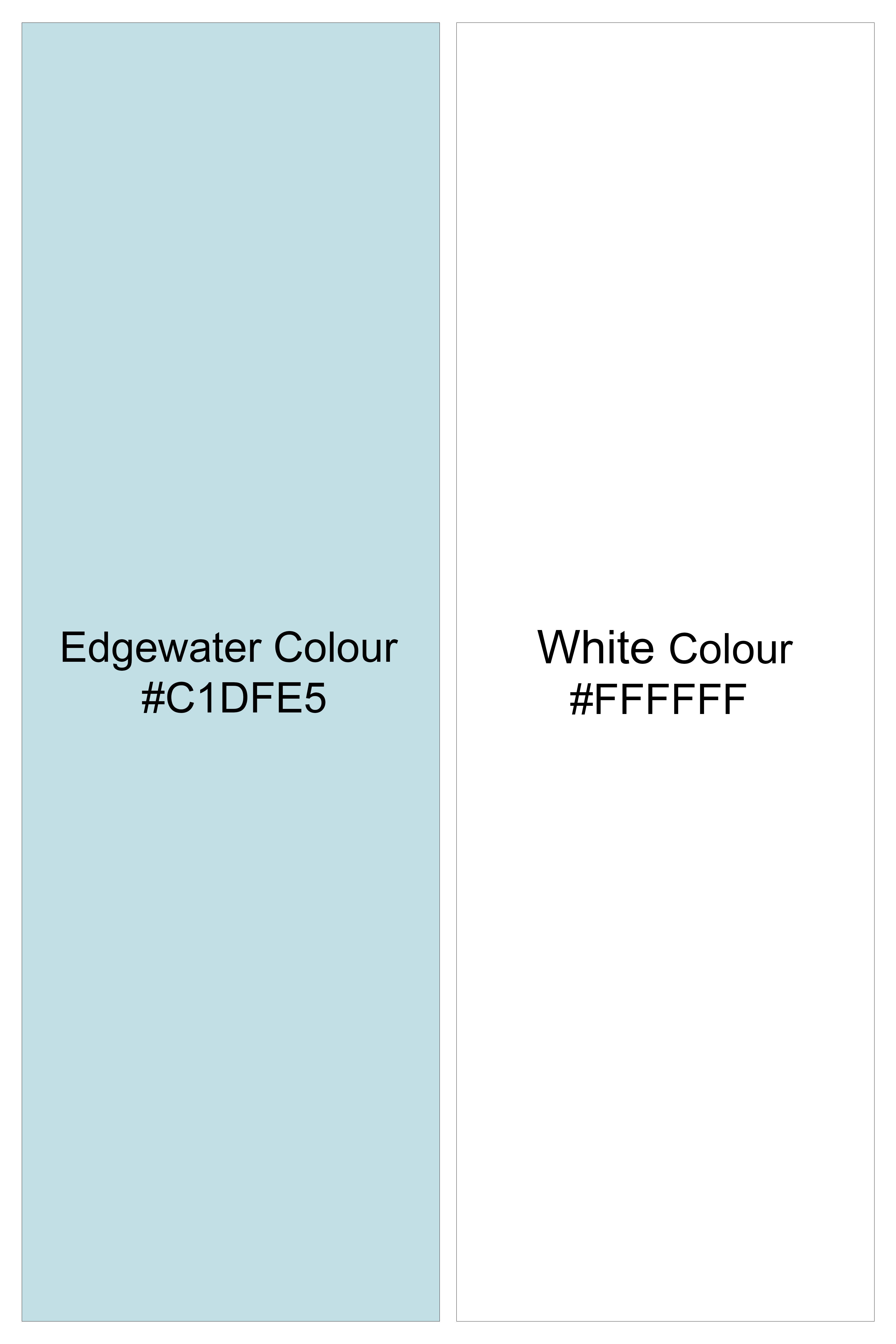 Edgewater Blue With White Textured Premium Cotton Boxer BX563-28, BX563-30, BX563-32, BX563-34, BX563-36, BX563-38, BX563-40, BX563-42, BX563-44