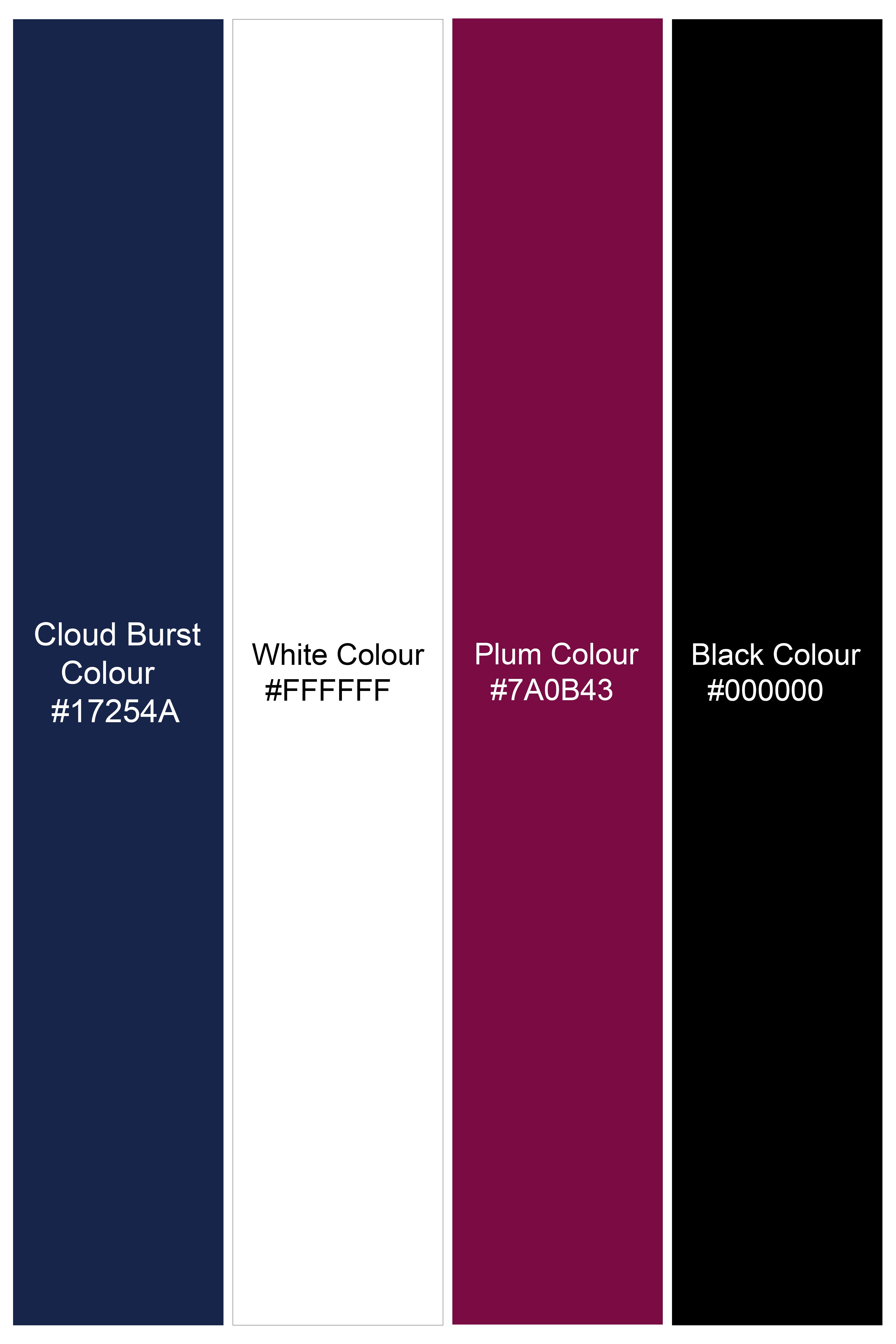 Cloud Burst Blue and White Twill Plaid Premium Cotton Boxer