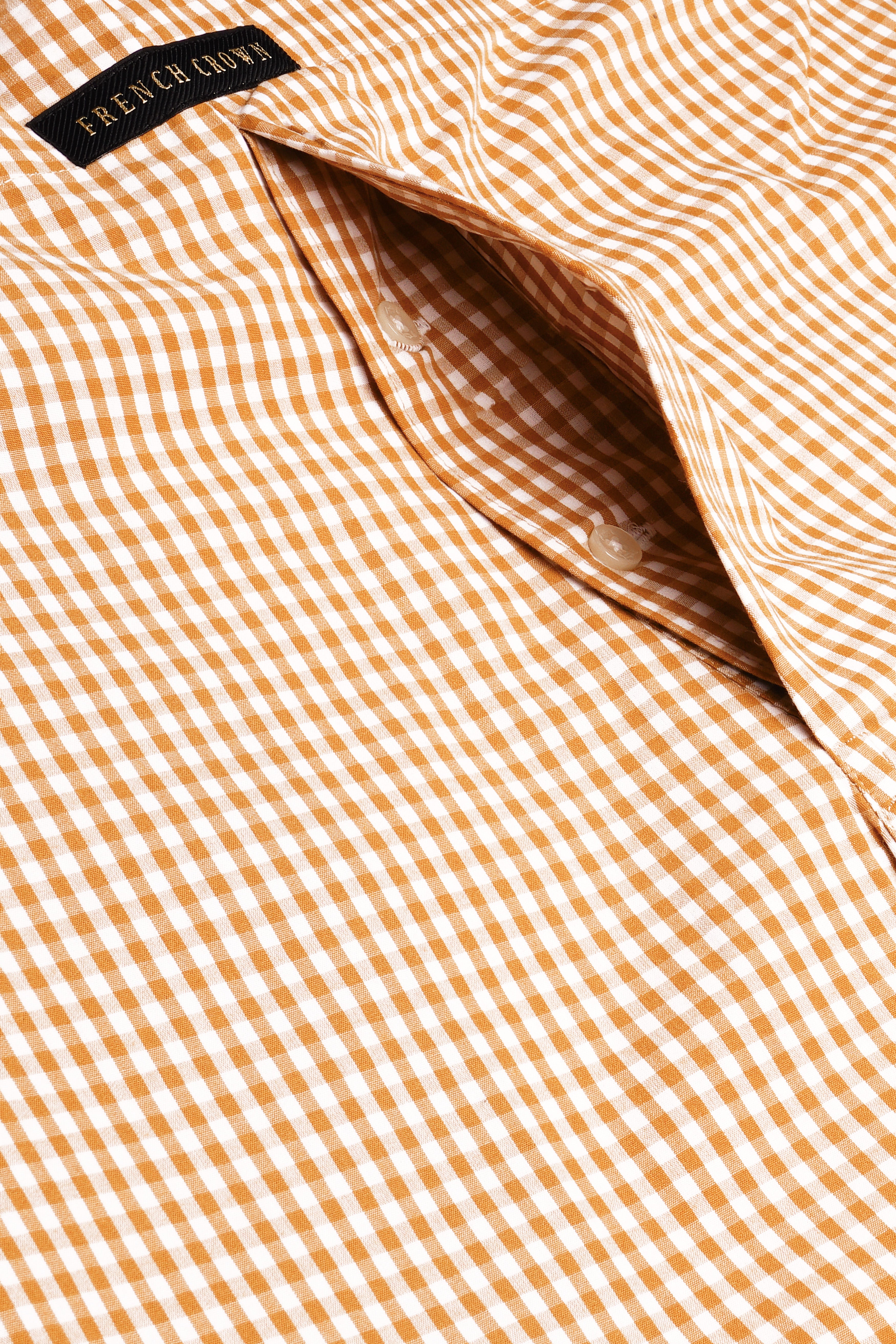 Persian Orange and white Plaid Poplin Premium Cotton Boxer