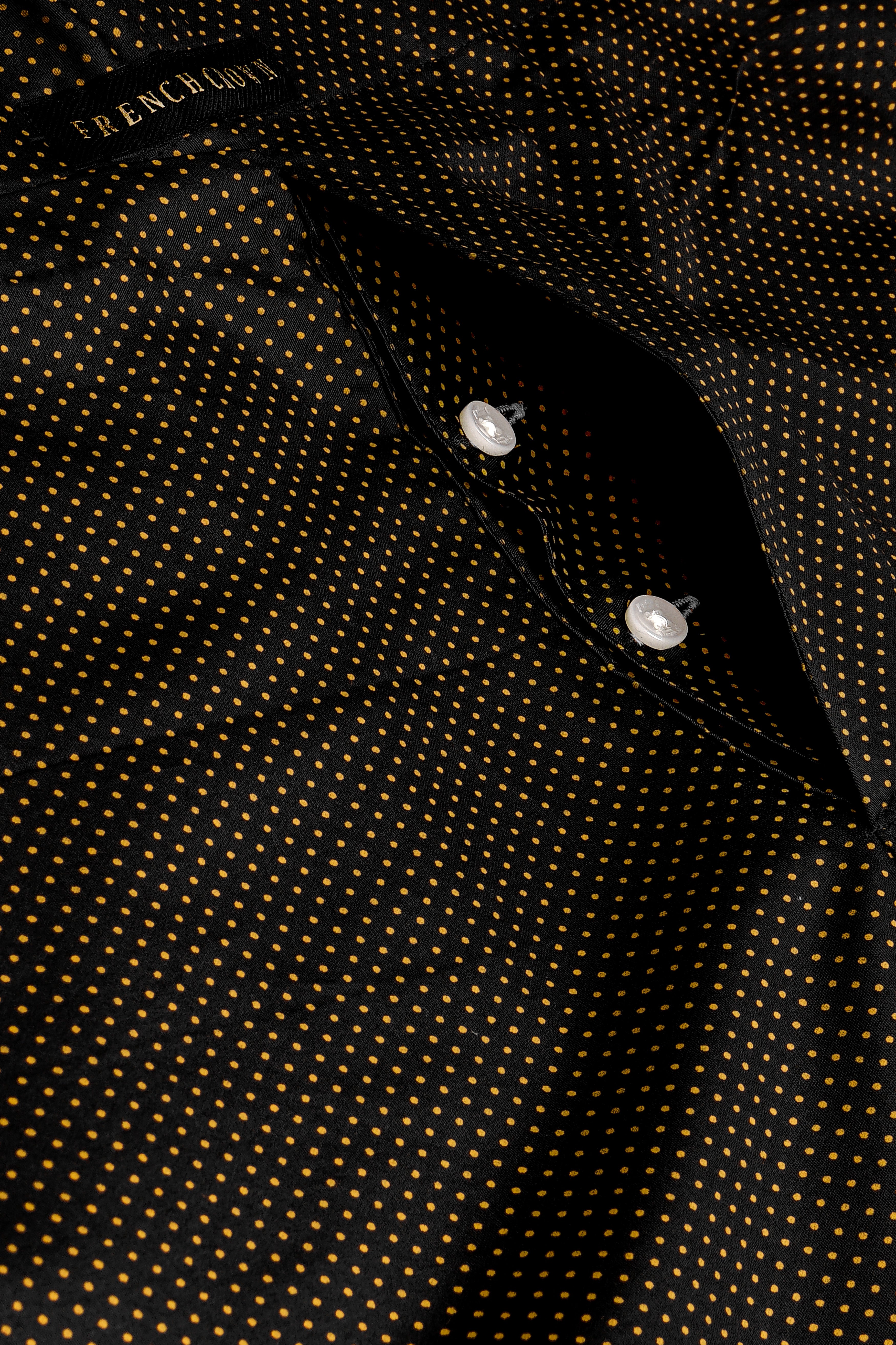 Jade Black with Brownish Orange Dotted Textured Premium Cotton Boxer